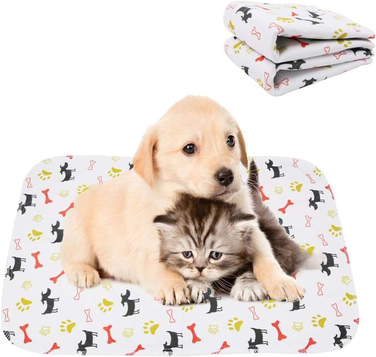 2 Pack Puppy Training Pad,Washable Reusable Super Absorbens Dog Pee Pad Layered Quick-Dry Waterproof Dog Training Mat - ShopVlot