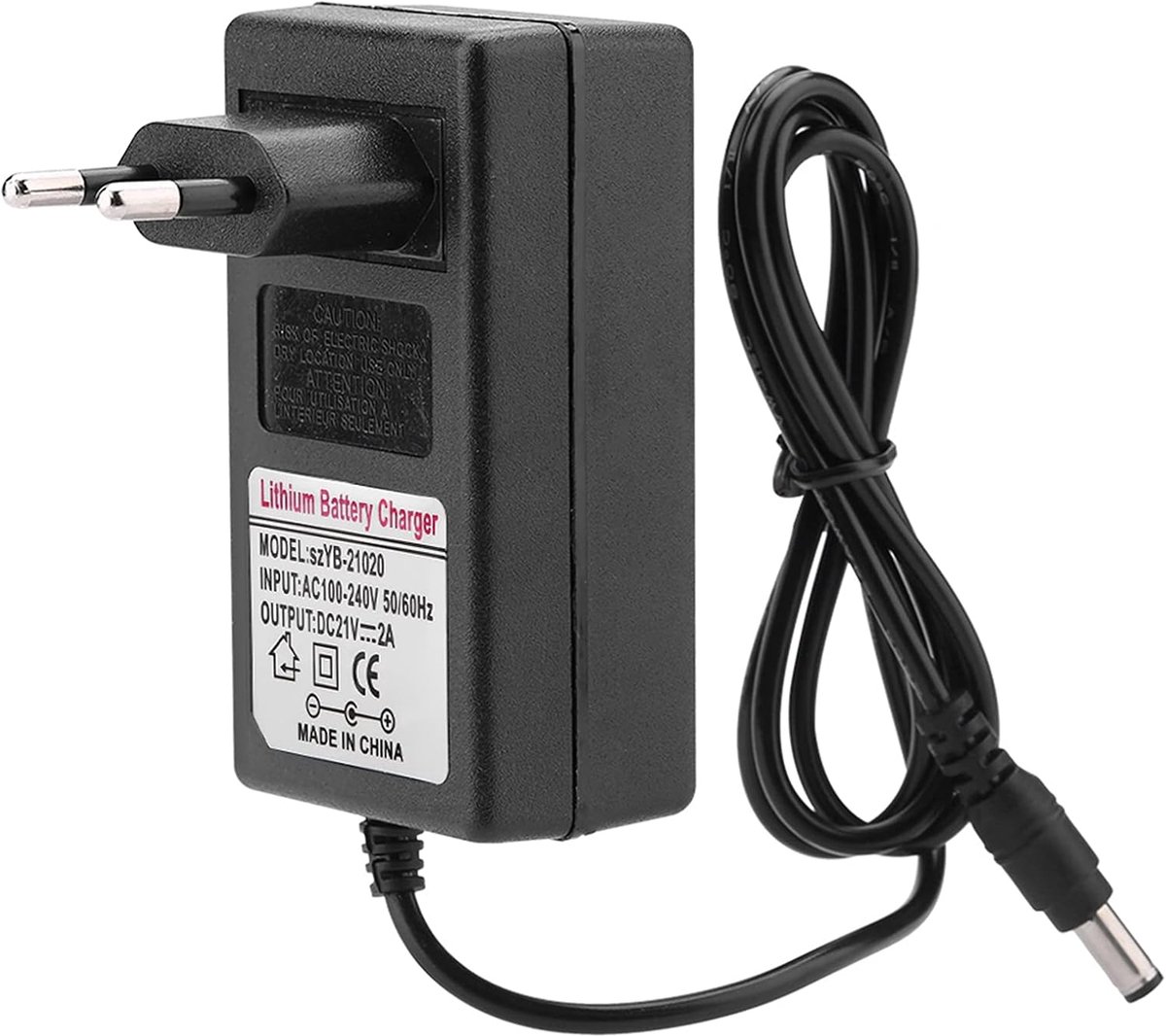 Charger 21V 2A Lithium-ion, Portable Battery Charger AC 100-240V, Replacement Charger with Multiple Protection for - ShopVlot