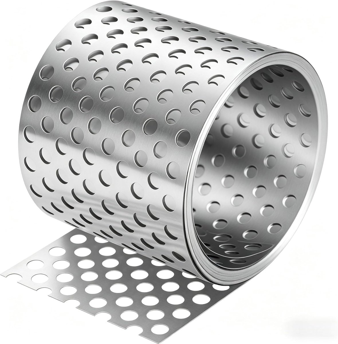 LUBEWISE Aluminium dakrooster, 7 m x 8 cm, geperforeerde plaat, aluminium ventilatierooster, insectenwerend - ShopVlot