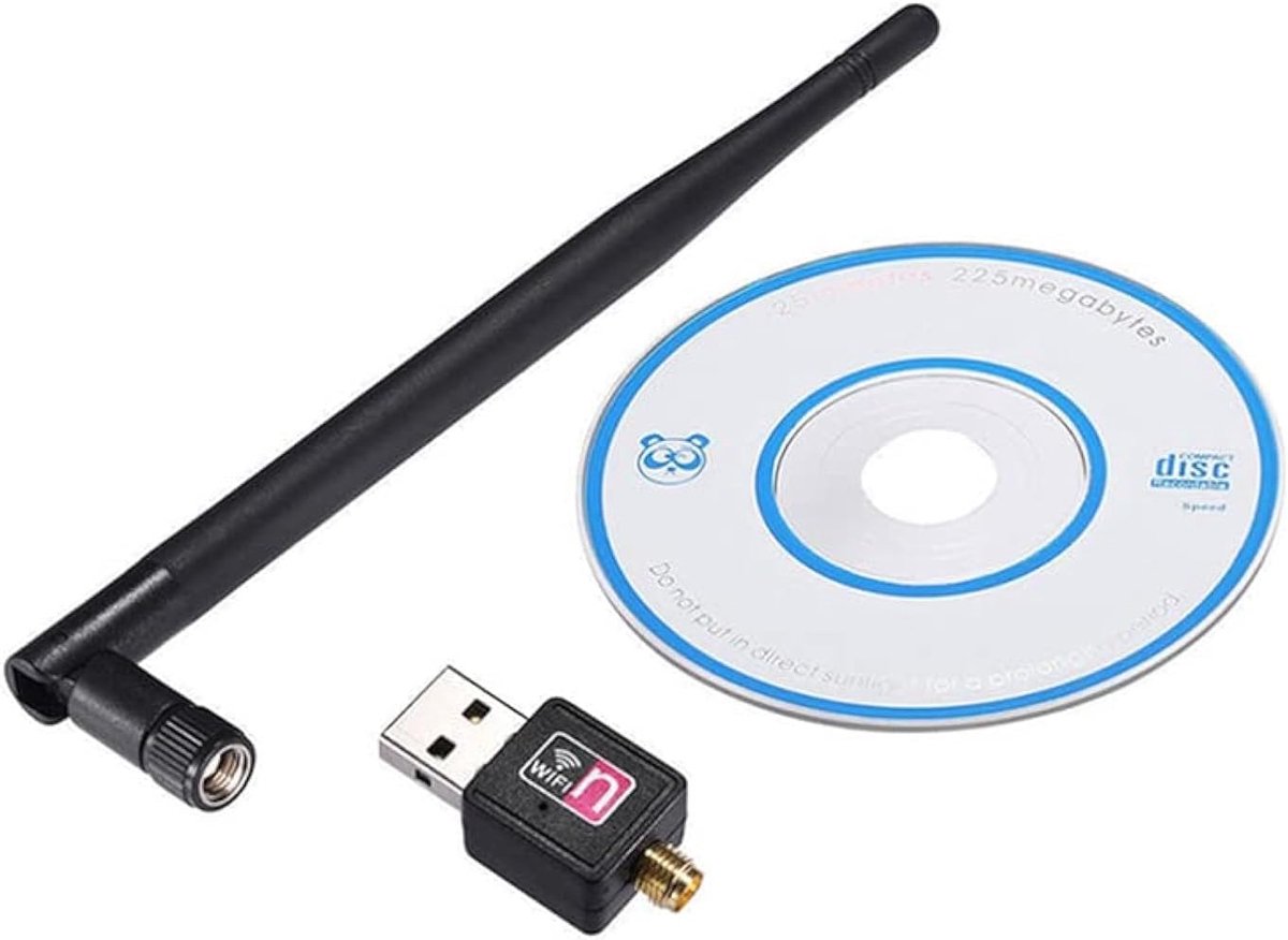 Ziyan Wifi WLAN Stick Adapter USB 150Mbit 2dBi Wireless Wireless Dongle Antenna for Windows Vista/XP/2000/7/8/10 - ShopVlot
