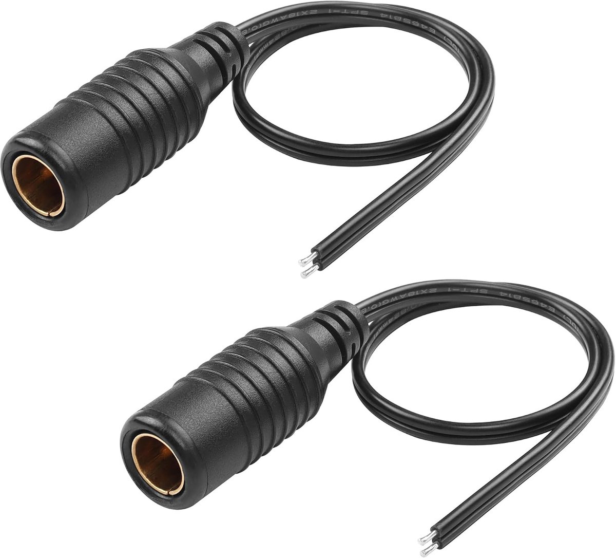 CERRXIAN 2PSC DIN Hella Plug, 12 V 24 V Replacement for Cigarette Lighter DIN Hella, Tinned Tail Wire 18 AWG, Adapter - ShopVlot
