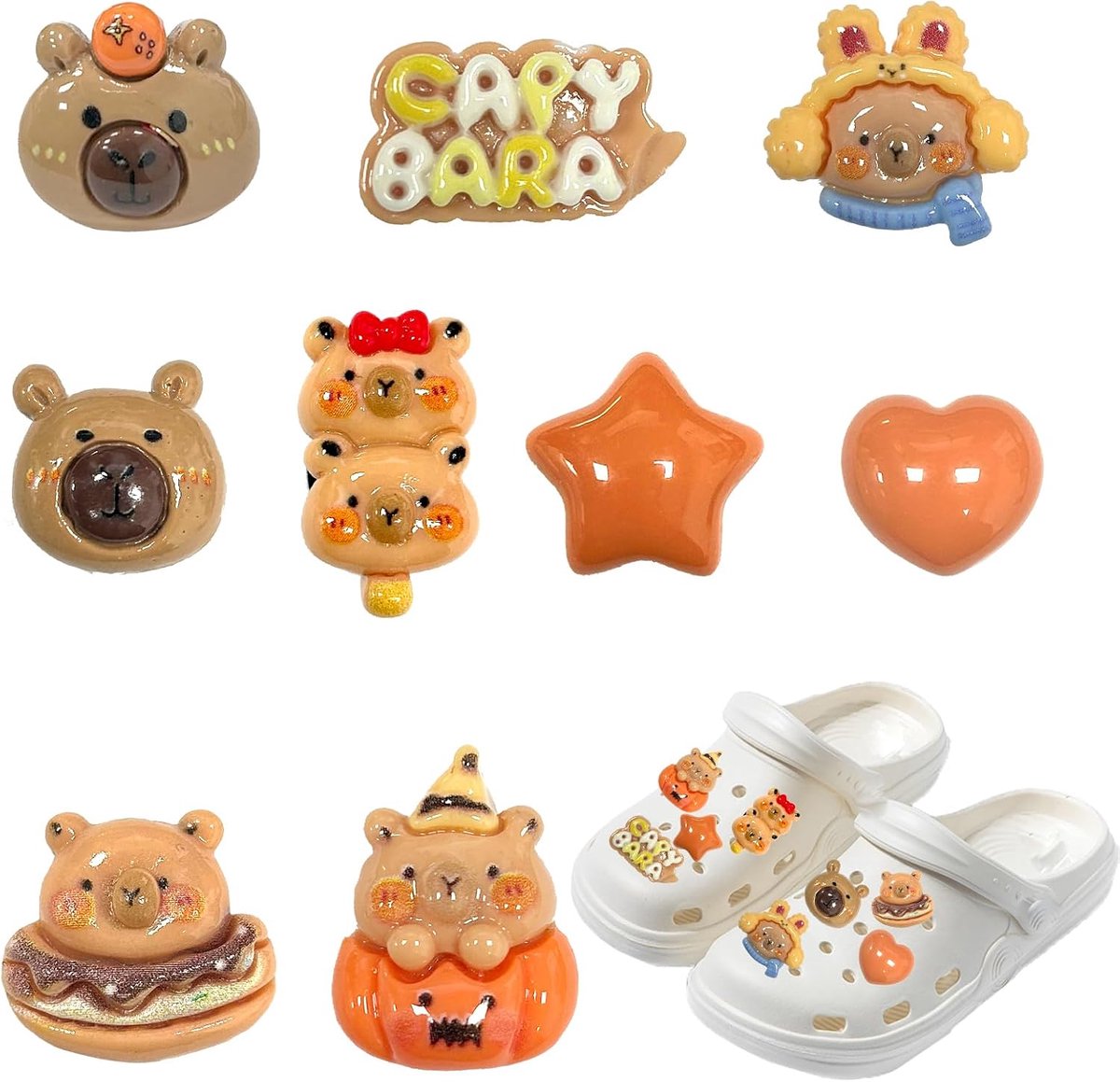Charms Capybara,Capybara Shoe Charms,9 Pcs Capybara Shoe Decoration Charmes,Capybara Sandals Anime Charms,For Kids and - ShopVlot