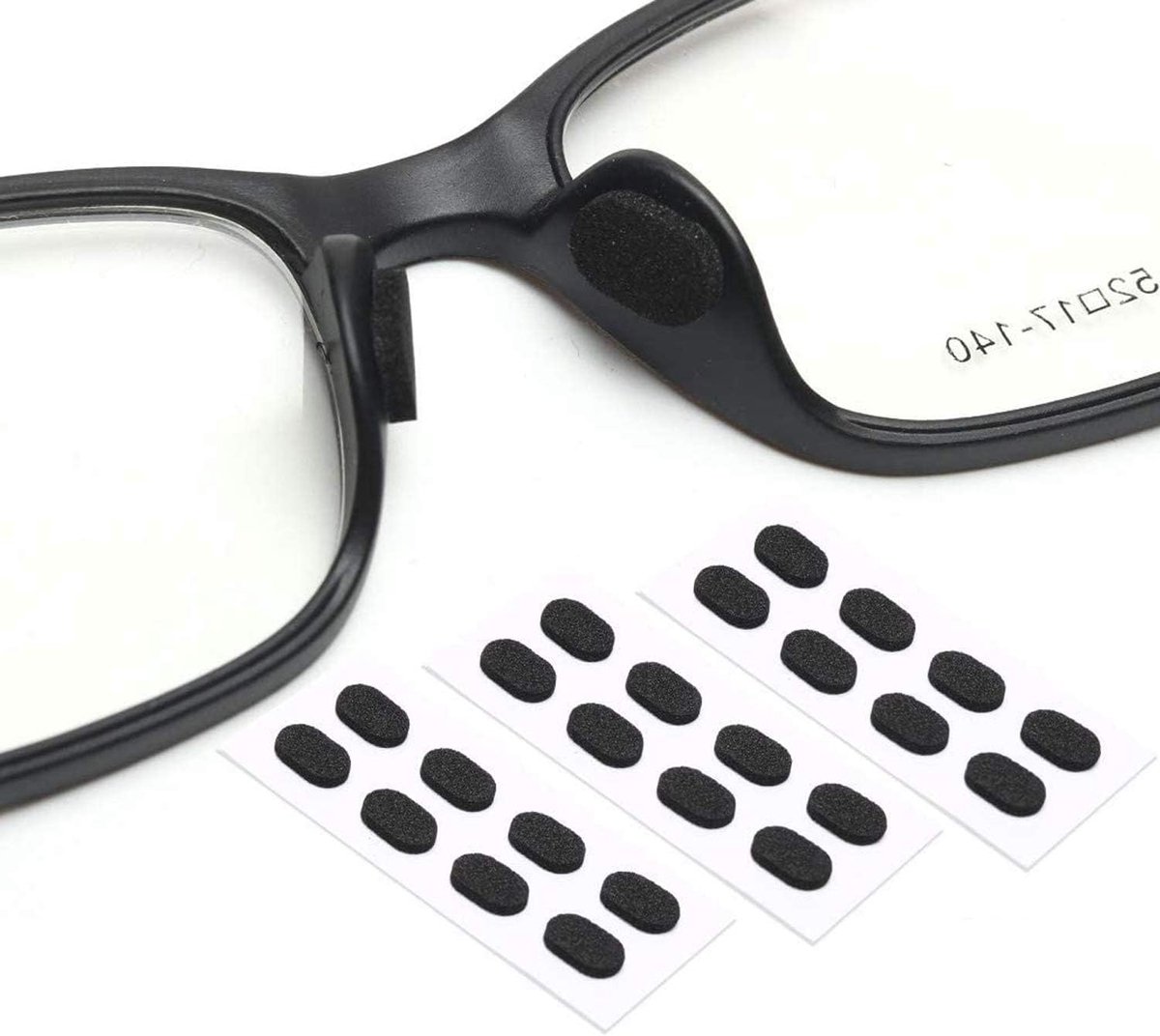 12 Pairs of Glasses Nose Pads Non-Slip Sponge Eyeglasses Nose Pads for Glasses, Sunglasses, Black, 1mm - ShopVlot