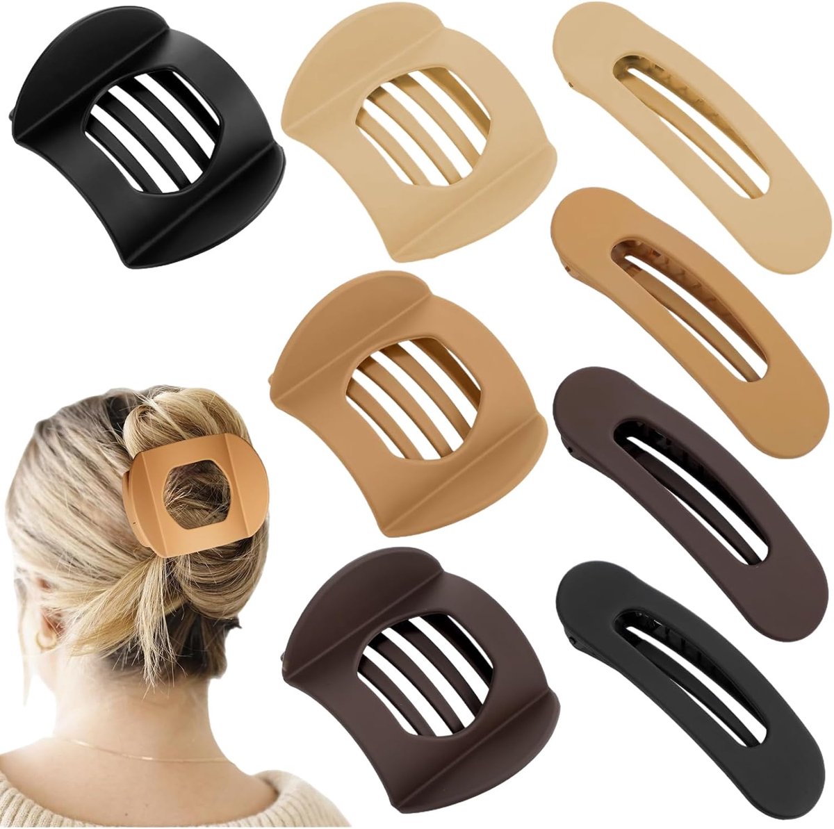 Hair Clips Damen, 8pcs Hair Clip, Duck Bill Hair Clip, Duckbeak Hair Clips Women, Hair Clips, Flat Hair Clip - ShopVlot