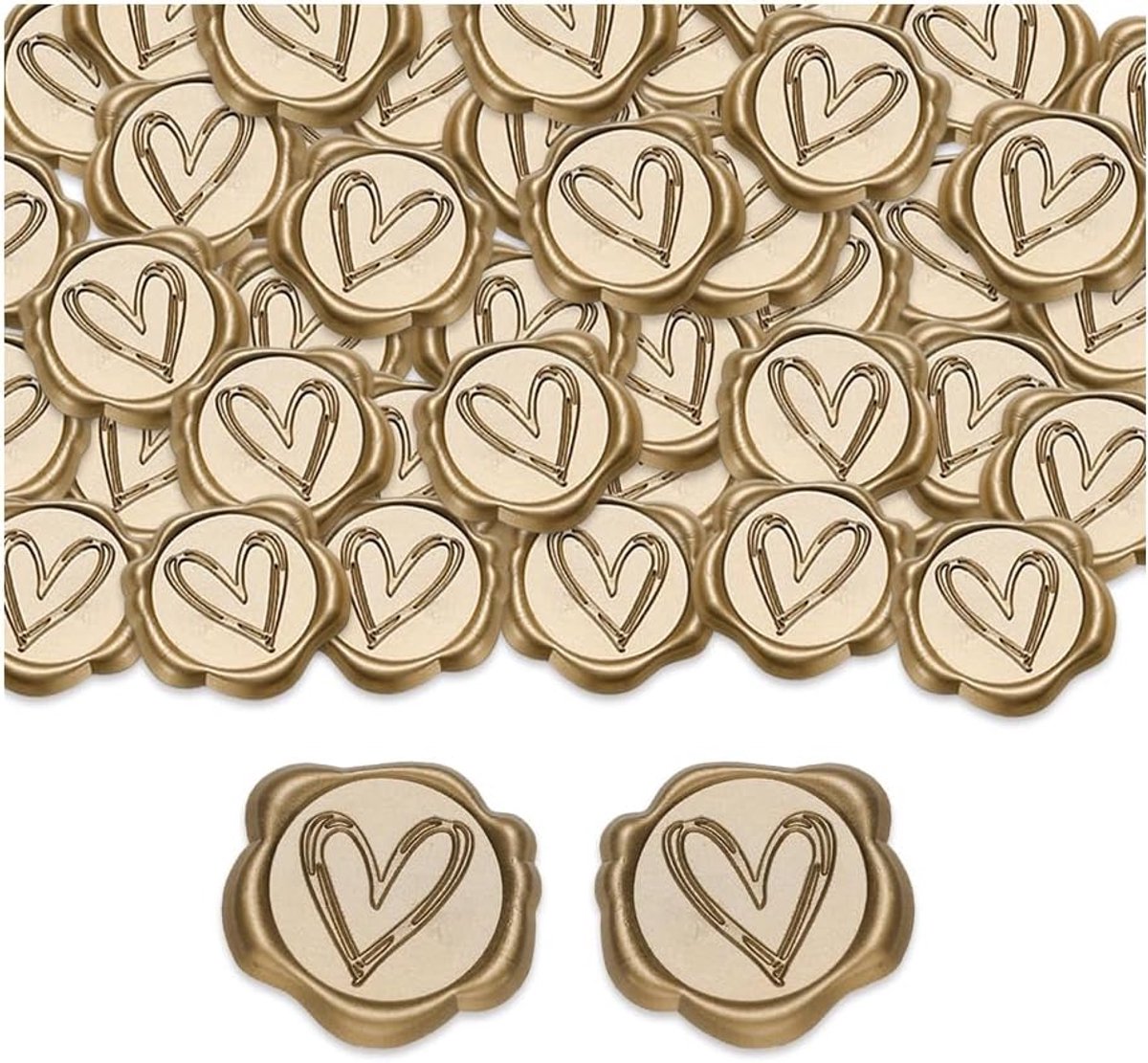 Waxzegels stickers 30mm - zelfklevend - vintage stijl - perfect voor uitnodigingen - ShopVlot