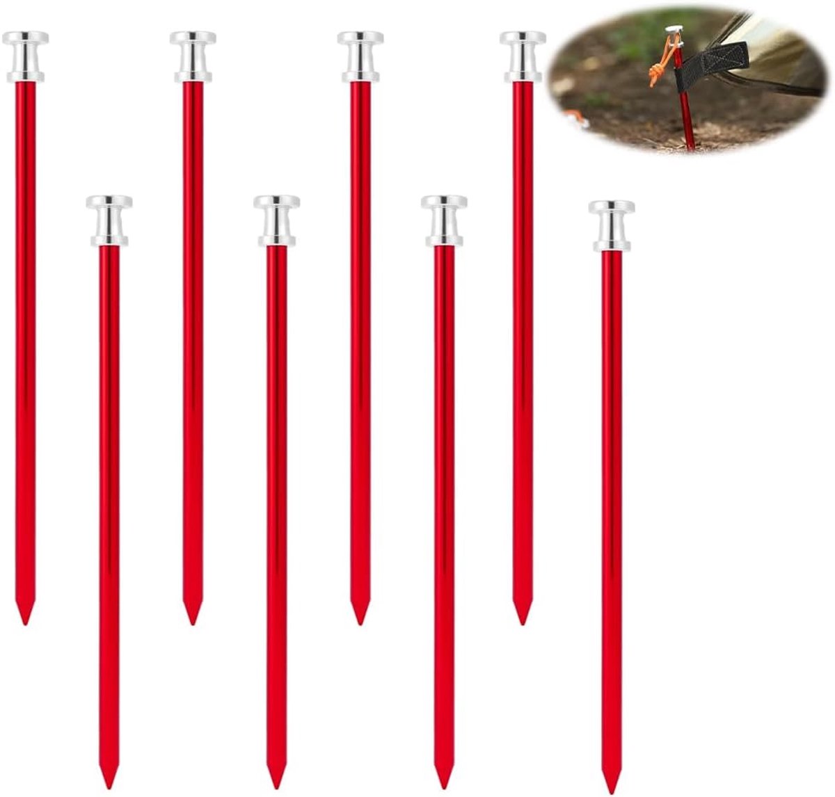 Tentstokken 8 stuks - Aluminiumlegering - Ultra lichtgewicht - Stevig voor camping en hiken - ShopVlot