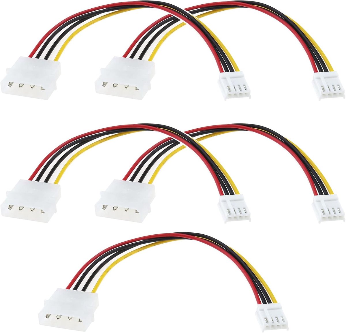 Molex 4 Pin naar Floppy 4 Pin Stroomkabel - 20 cm - Verlengkabel - Betrouwbare stroomvoorziening voor PC - ShopVlot