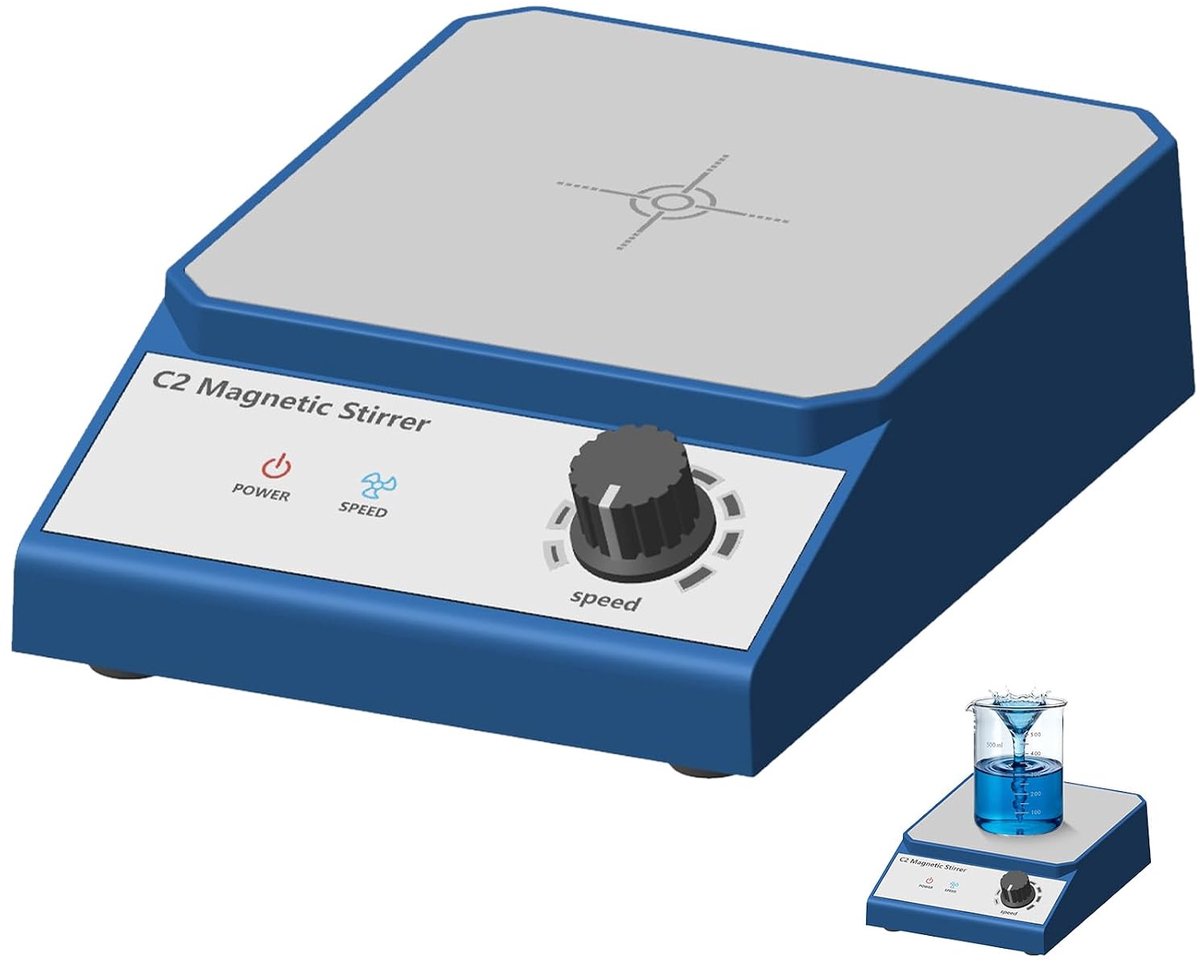 Magnetische roerder 2 liter - 2500 RPM - verstelbare roersnelheid - ideaal voor laboratoriumgebruik - ShopVlot