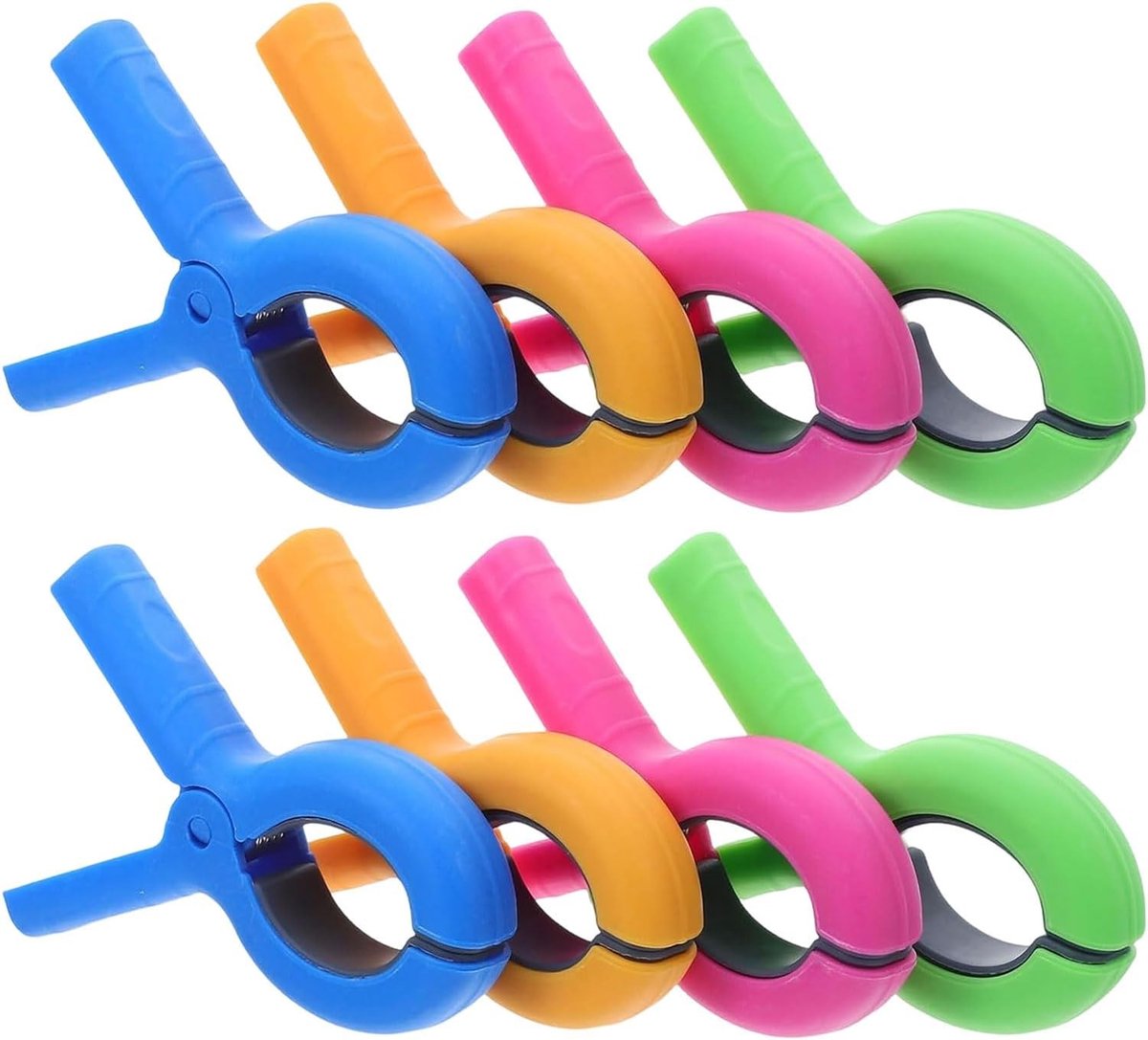 Antislip Kunststof Klemmen - Roze - 6,9 x 9,4 cm - Stevige Clips voor Handdoeken en Kleding - Voor Thuis en Buiten