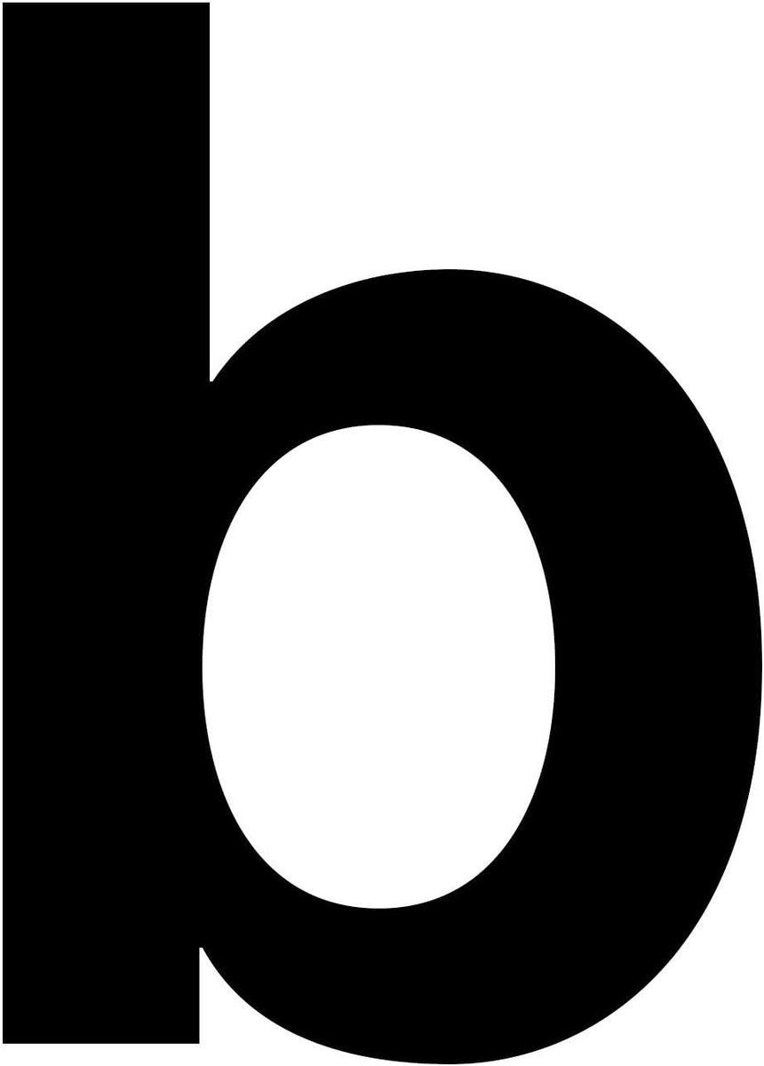 Sticker letter B 10cm - zelfklevend - weerbestendig - ideaal voor brievenbus - ShopVlot