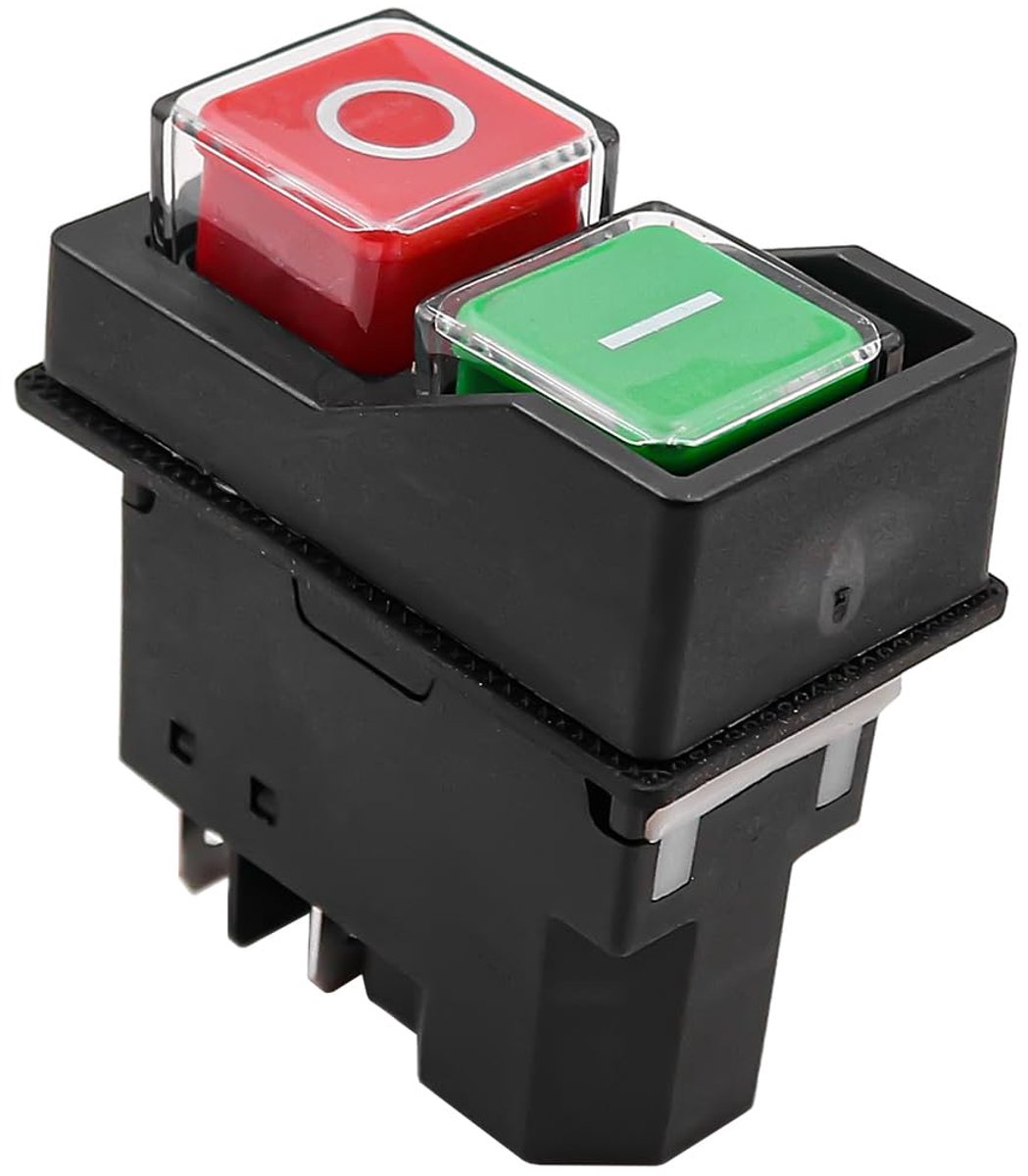 Drukschakelaar 4 Pin Waterdicht - Magnetische Starter - Automatische Reset - Veiligheidsschakelaar voor gereedschap - ShopVlot