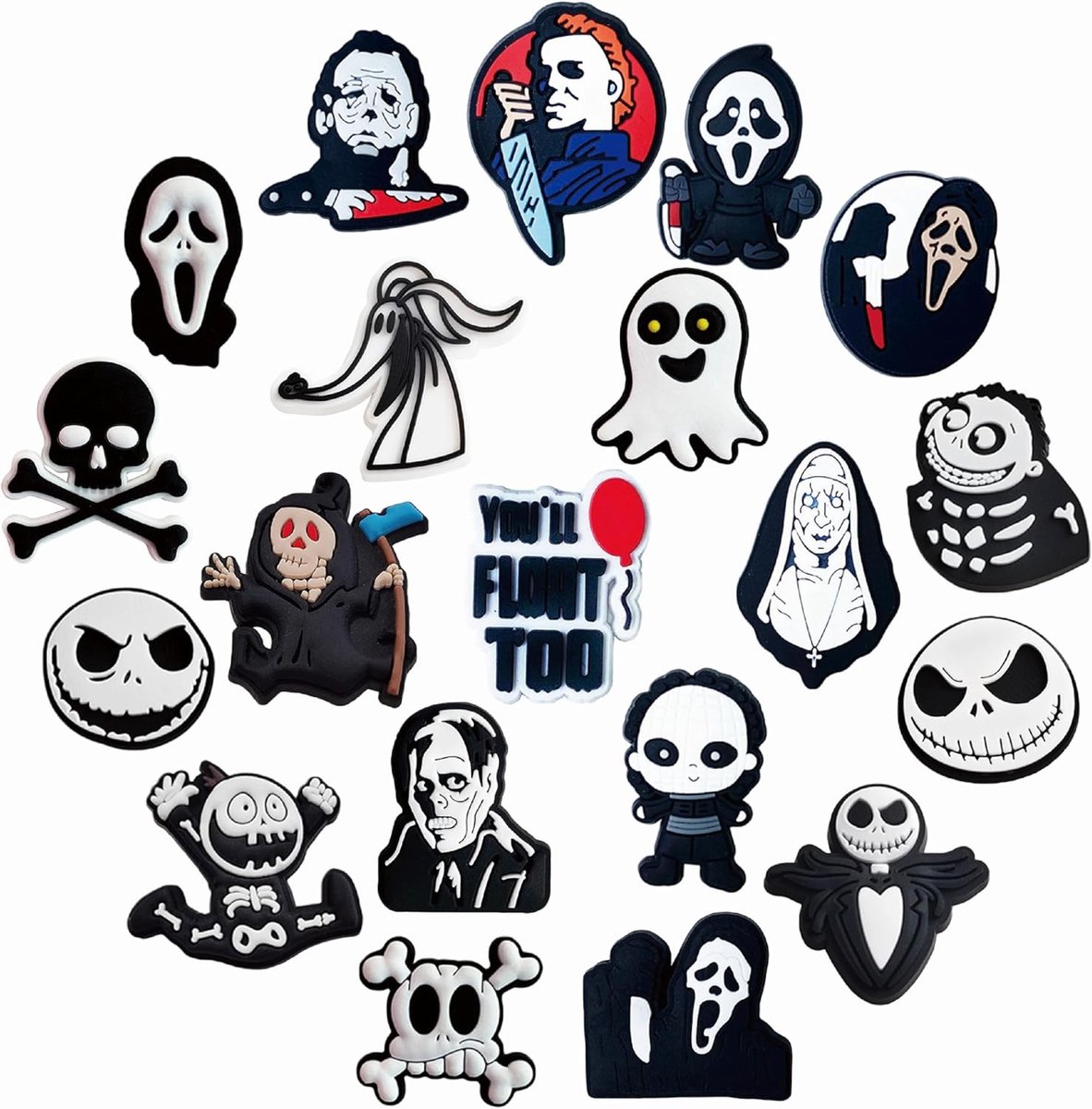Schoenaccessoires set 28 stuks - decoratie clips - voor teens & volwassenen - Halloween cadeau - ShopVlot