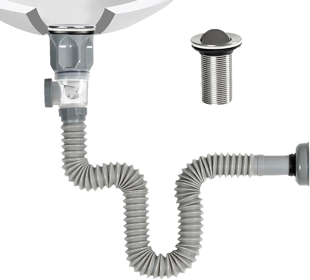Sifonafvoer Kit 1-1/2 Inch - Flexibele Afvoerslang - Anti-verstopping - Effectieve deodorizing - ShopVlot