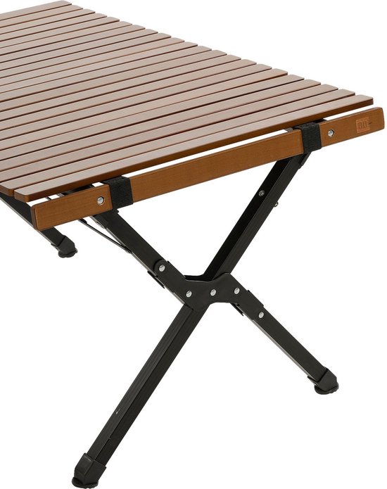 Travellife Camping Loungetafel Walnut 90 - Stijlvol en compact - Oprolbaar houten tafelblad - Inclusief draagtas van Travellife — afbeelding 3