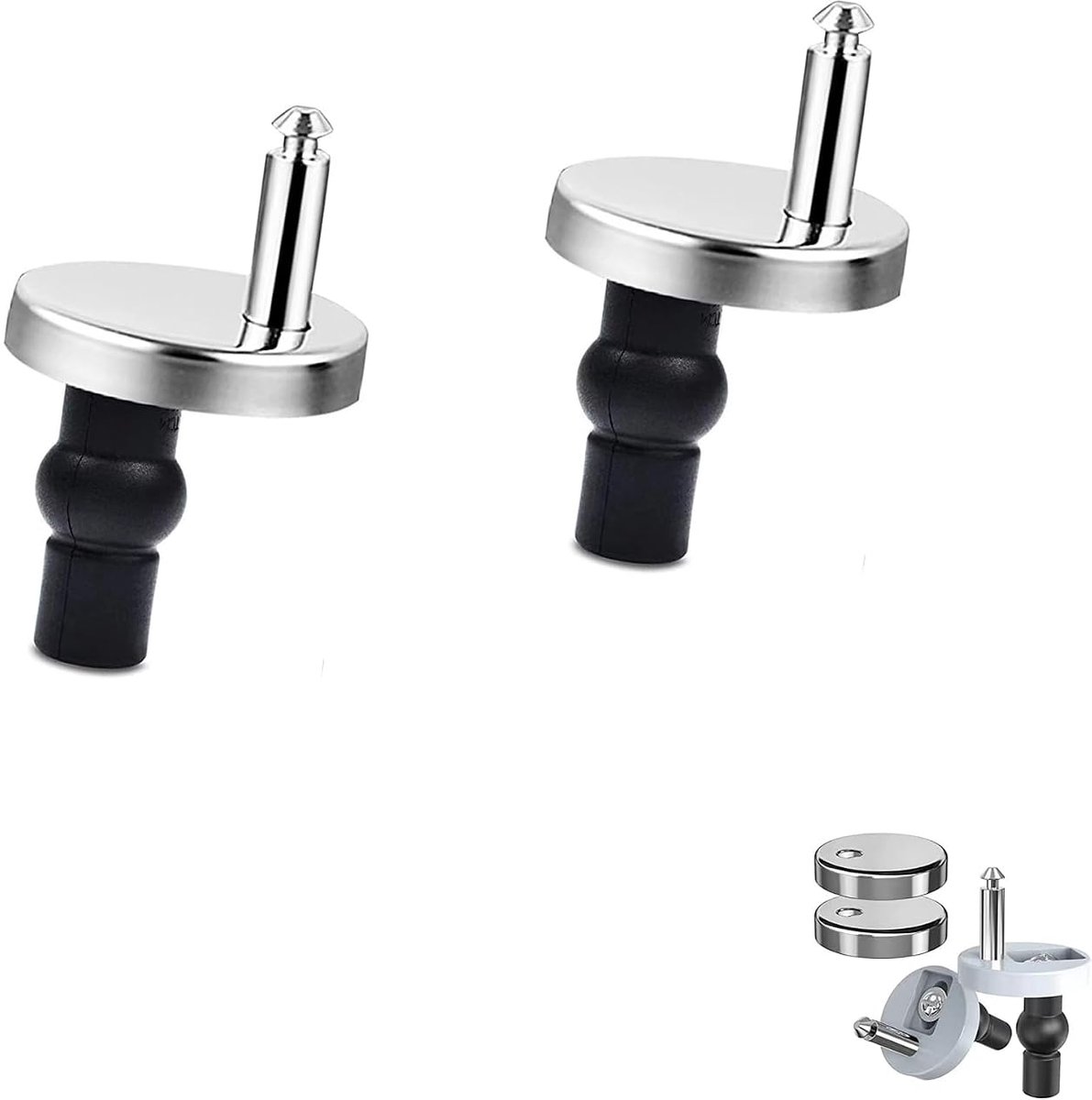 Toiletzitting Scharnieren 2 Stuks - Inclusief Schroeven en Expansie Moeren - Duurzaam en Betrouwbaar - ShopVlot