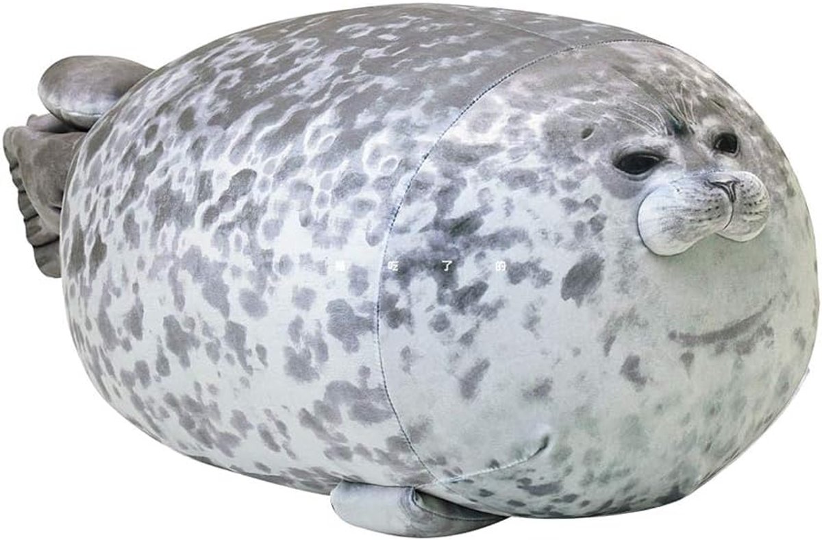 Zachte zeehond kussen 30 cm - Pluche kussen van katoen - Cuddly en schattig - Verlicht stress - ShopVlot