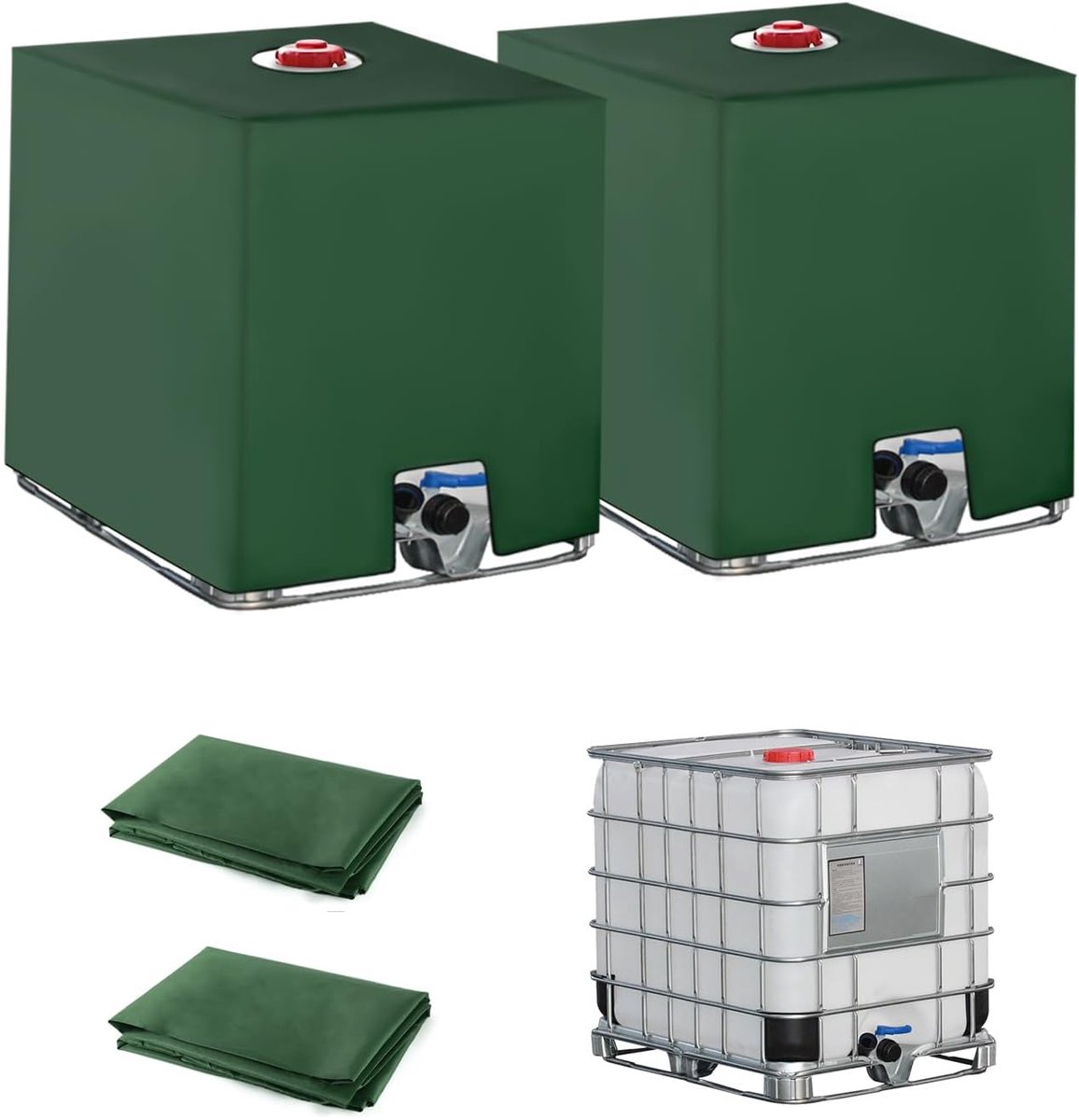IBC tank cover 1000 liter - Oxford stof - UV-bescherming - verlengt levensduur - ShopVlot