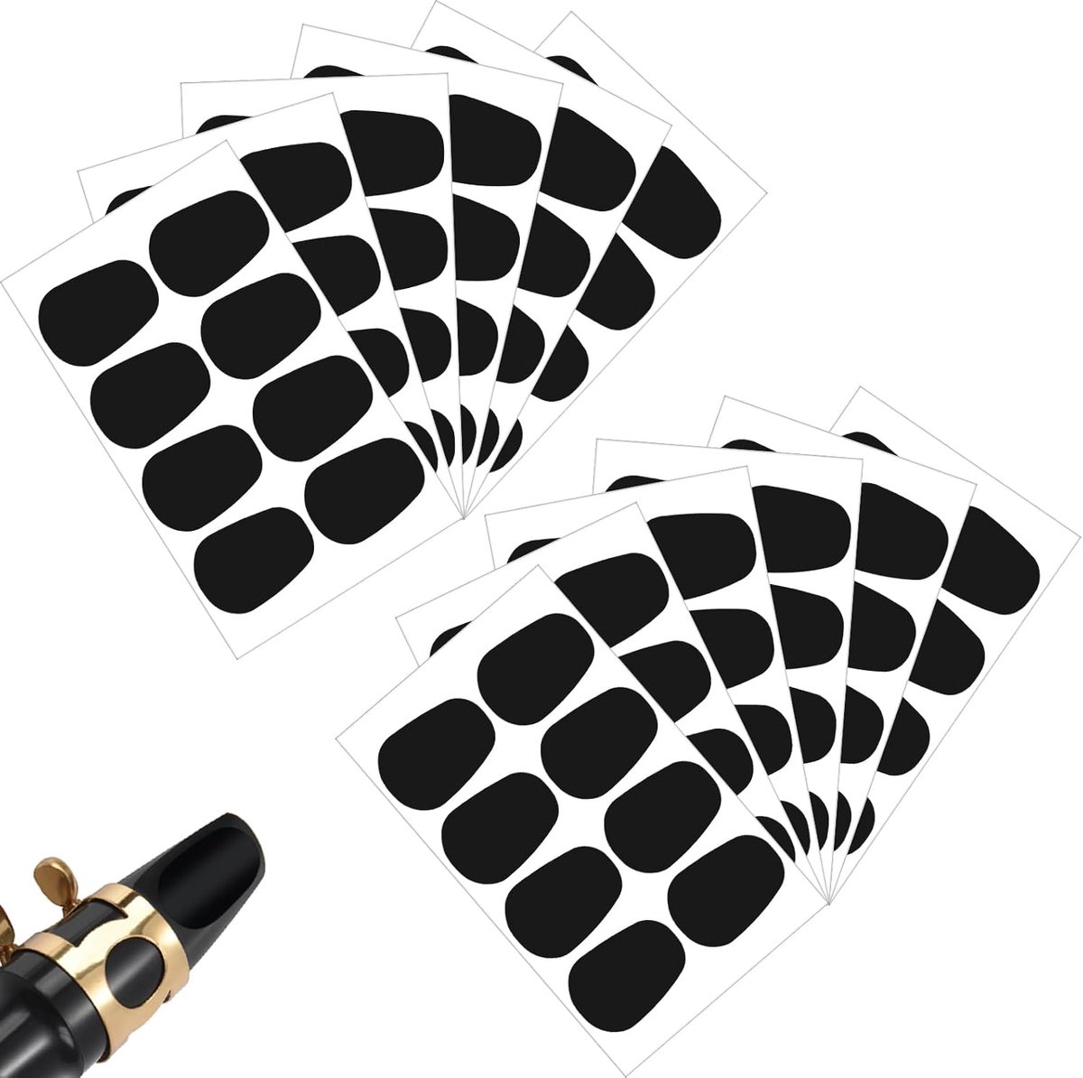 Klarinet mondstuk pads 8mm - Zwarte siliconen - Bescherming voor blaasinstrumenten - Ideaal voor frequent gebruik - ShopVlot