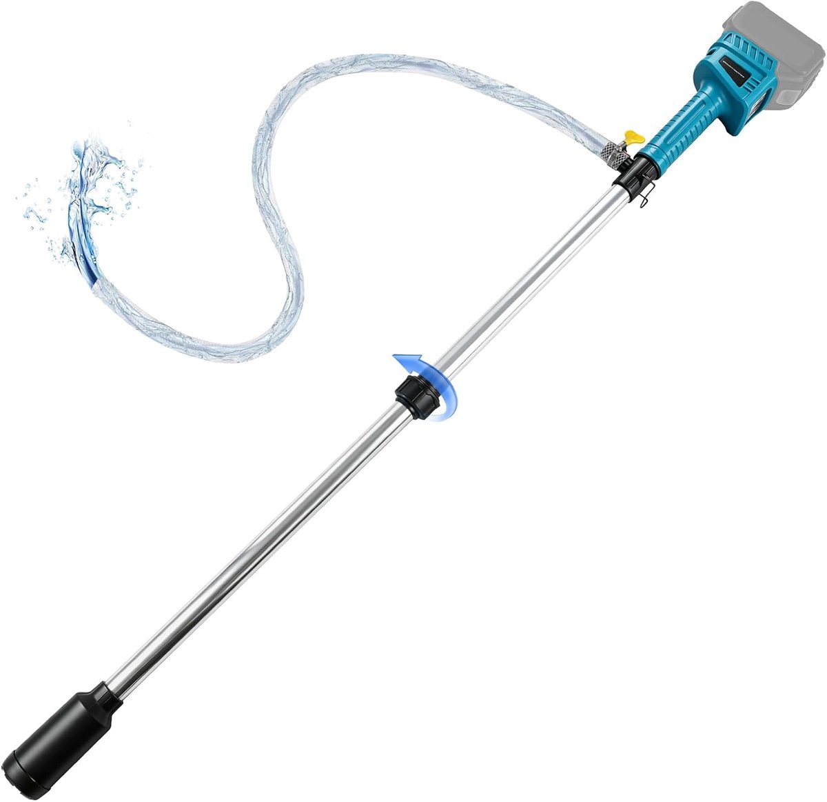 Waterpomp 50 l/min - Accu 18 V compatibel - 3 snelheden - Ideaal voor het leegpompen van zwembaden - ShopVlot