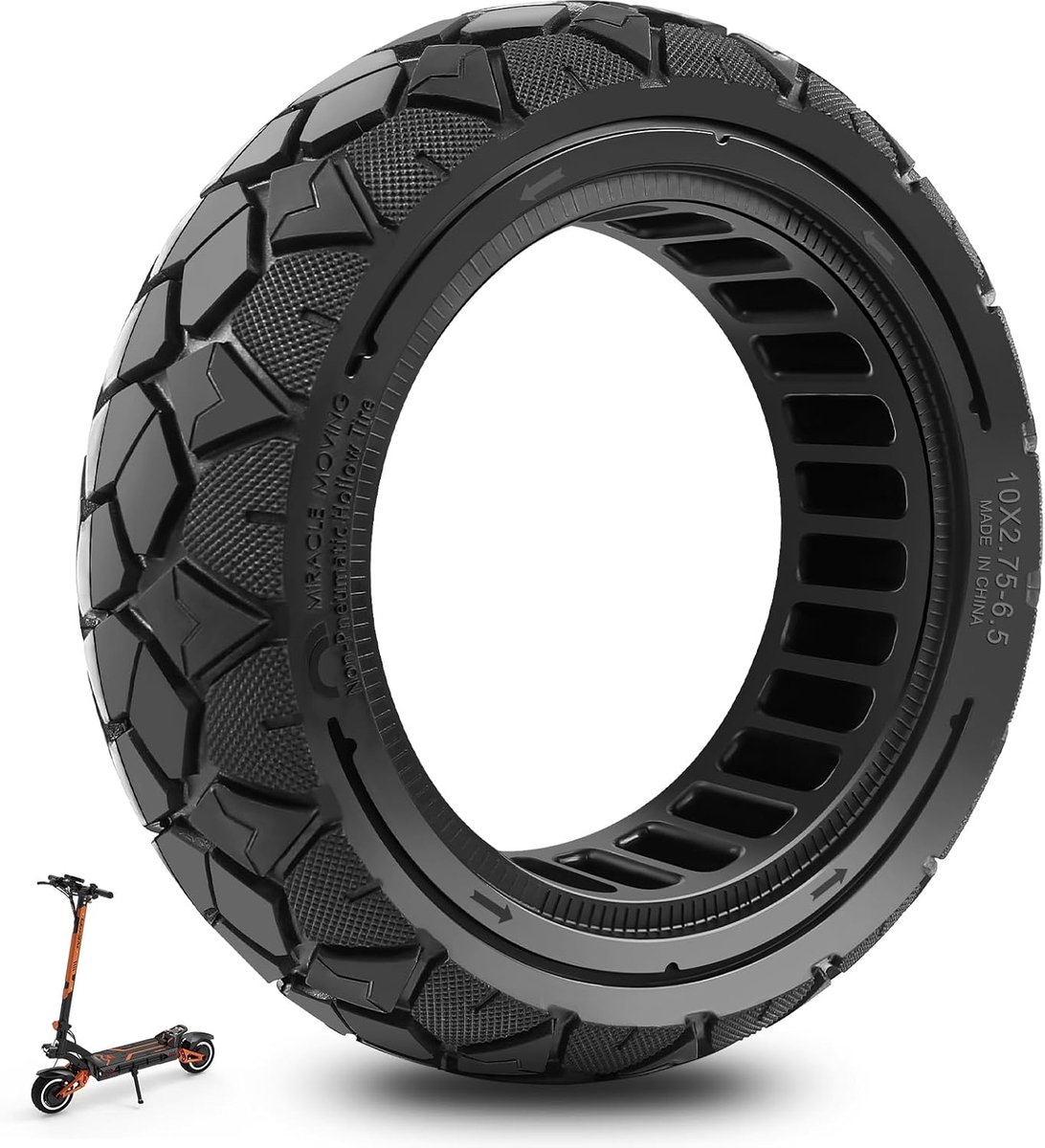 Vervangingsband 10x2.75-6.5 - Hoog elastisch - Ideaal voor elektrische scooters - ShopVlot