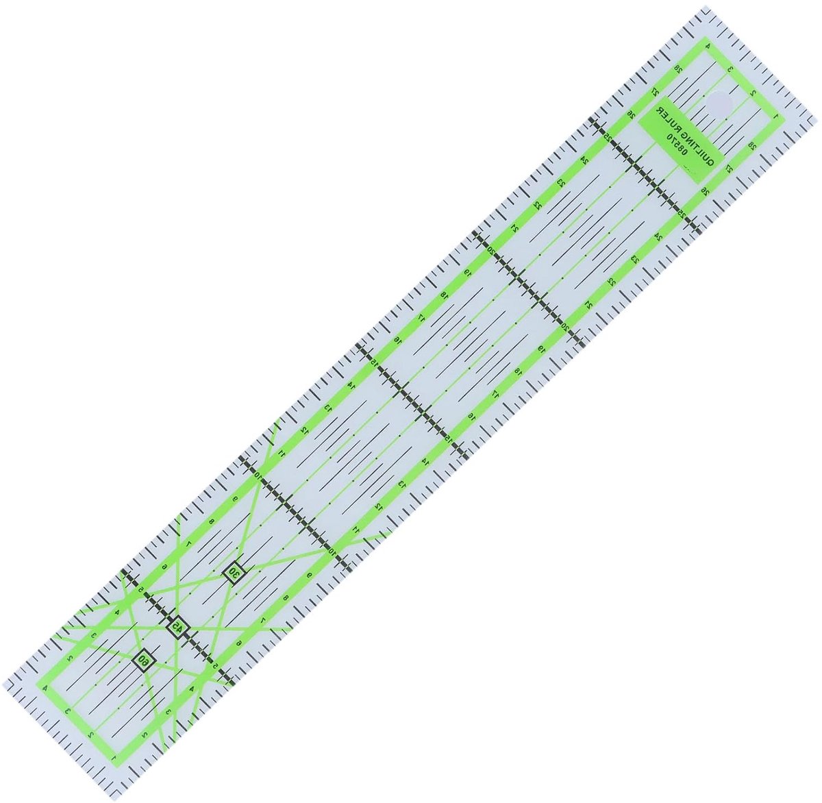 Sewing Ruler 30 x 5 cm - Transparant acryl - Met hoeken - Precisie bij het naaien - ShopVlot