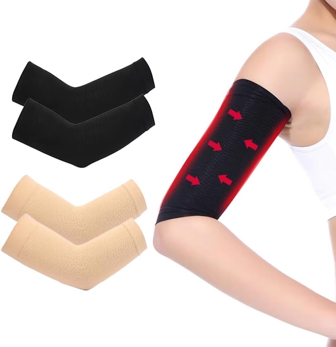 SnelShoppen - Zweetpakken voor Fitness en Sport, 2 Stuks, Ademend en Kneedbaar, Uniseks, Geschikt voor Hardlopen, Yoga, Zwart en Huidskleur, Ideaal vo