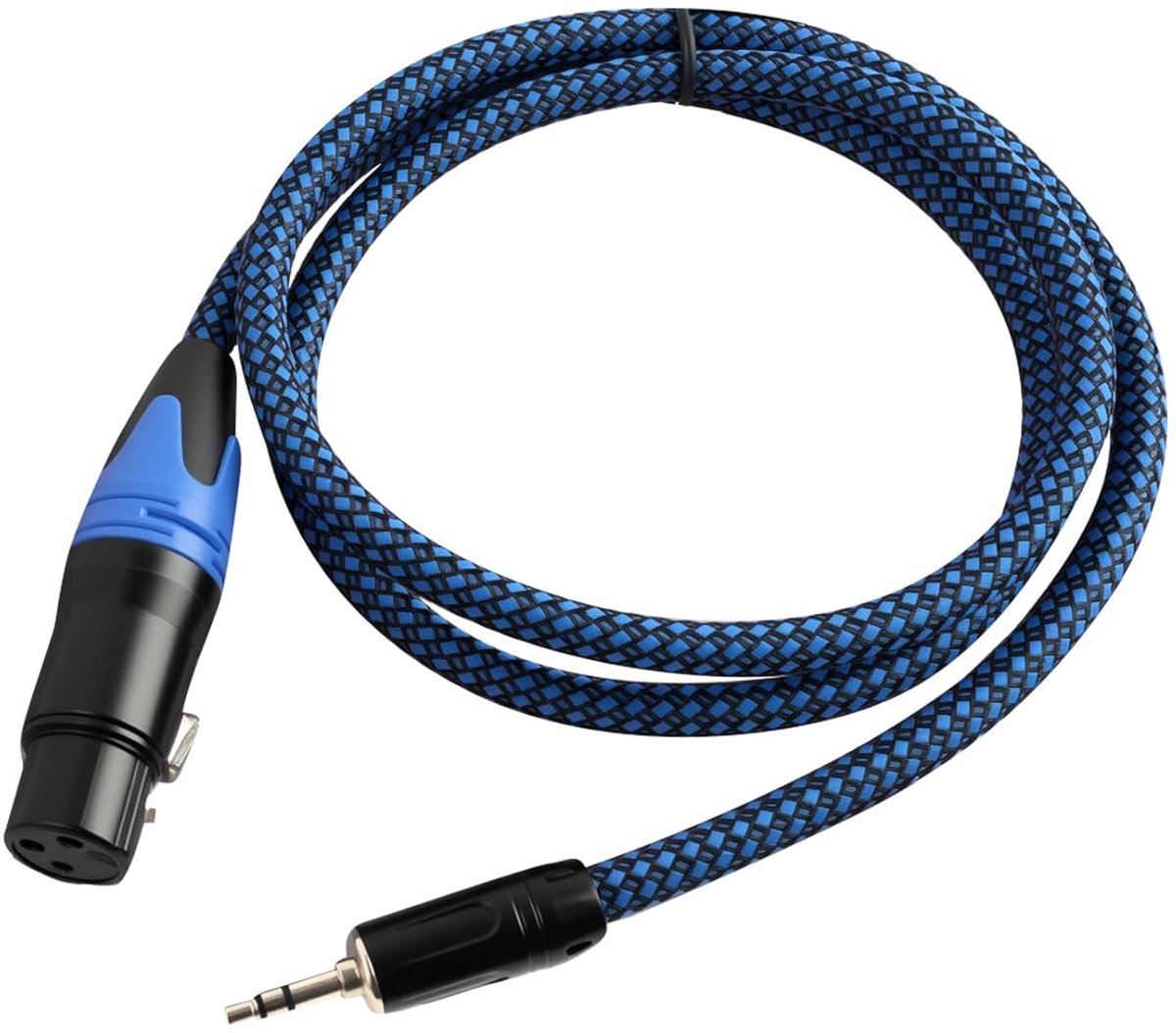 XLR kabel vrouwelijk naar 3,5mm jack - 1m hoogwaardig - microfoonadapter voor camera's - ideaal voor opname - ShopVlot