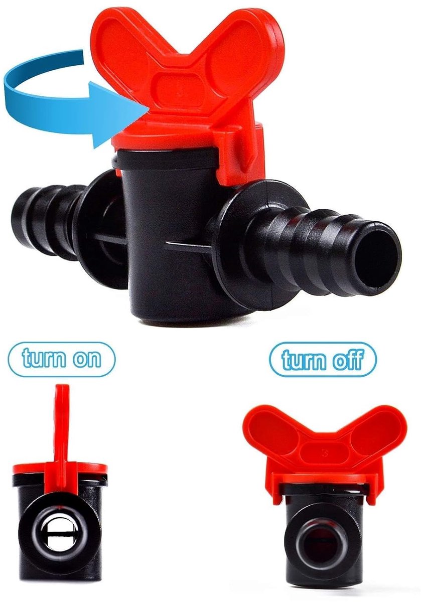 Drip Irrigation Valve 16PE - In-line Balansklep met Barbs - Waterbesparend en Eenvoudig te Bedienen - ShopVlot
