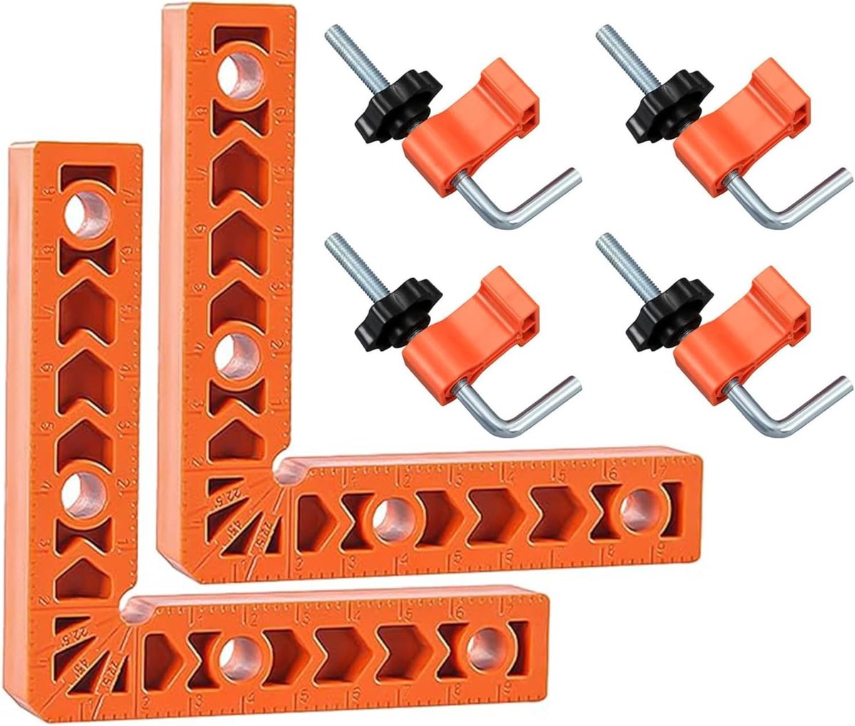 90 graden hoekklem en spanner - 2 stuks positioneringshoek - veelzijdig en nauwkeurig - ideaal voor meubels - ShopVlot