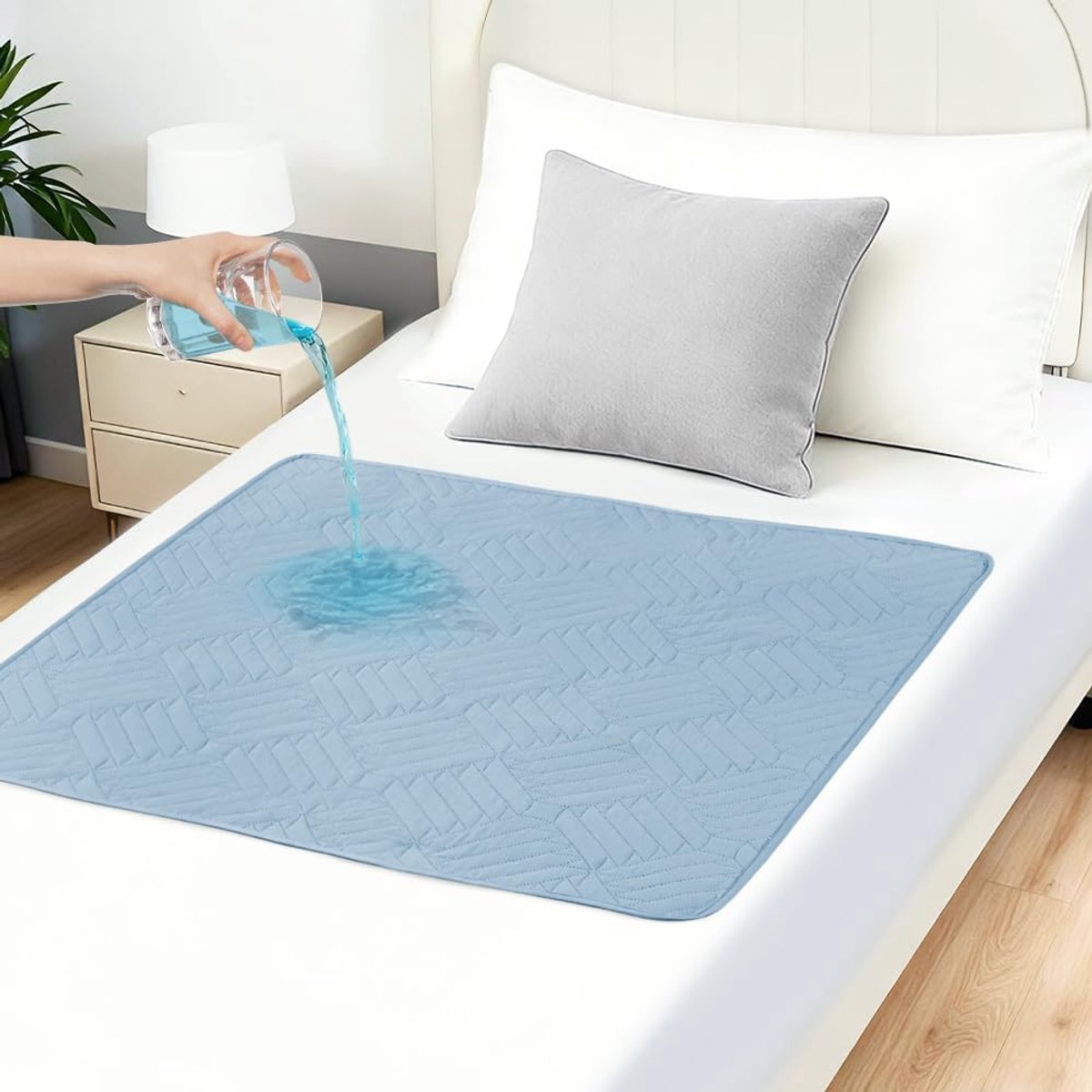 Waterdichte matrasbeschermer - Wasbaar en absorberend - Lekvrij en antislip - Ideaal voor incontinentie en huisdieren - ShopVlot