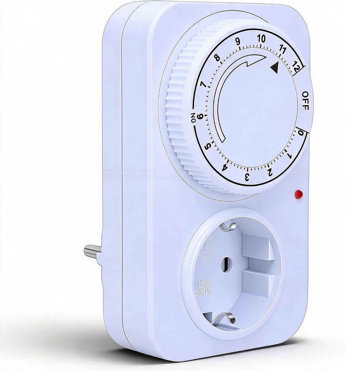 Countdown timer-uitgang 12 uur - compacte mechanische timer - energie-efficiënt - automatiseer uw apparaten - ShopVlot