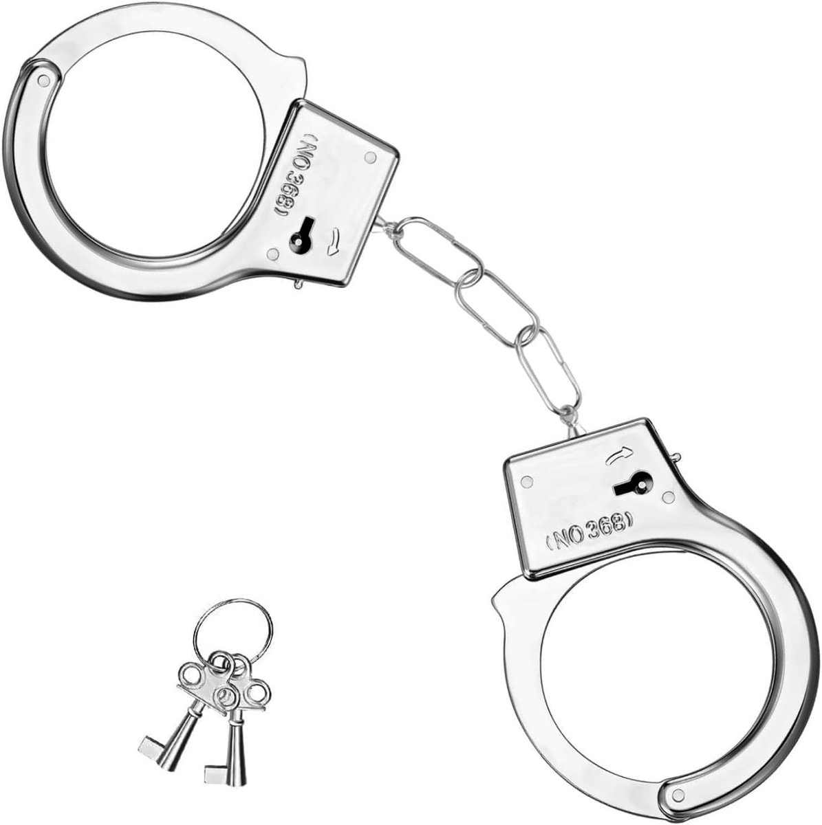 Handboeien politie kostuum - metalen staal - met sleutel - ideaal voor themafeesten - ShopVlot