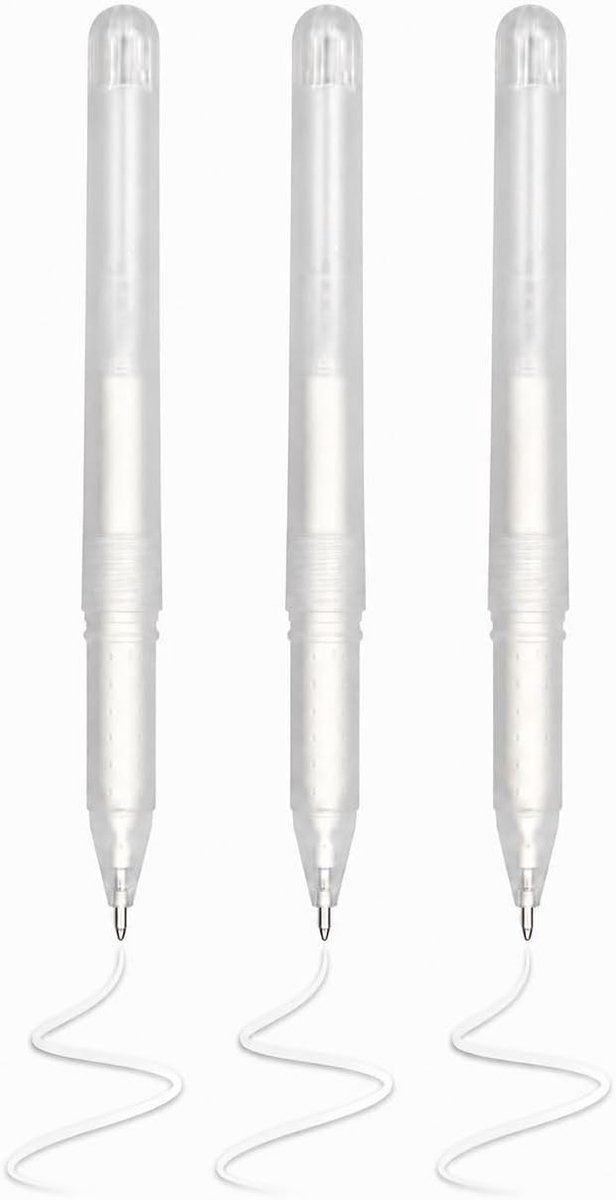 Gelpen set 3 stuks - metallic - witte inkt - ideaal voor creatief schrijven - ShopVlot