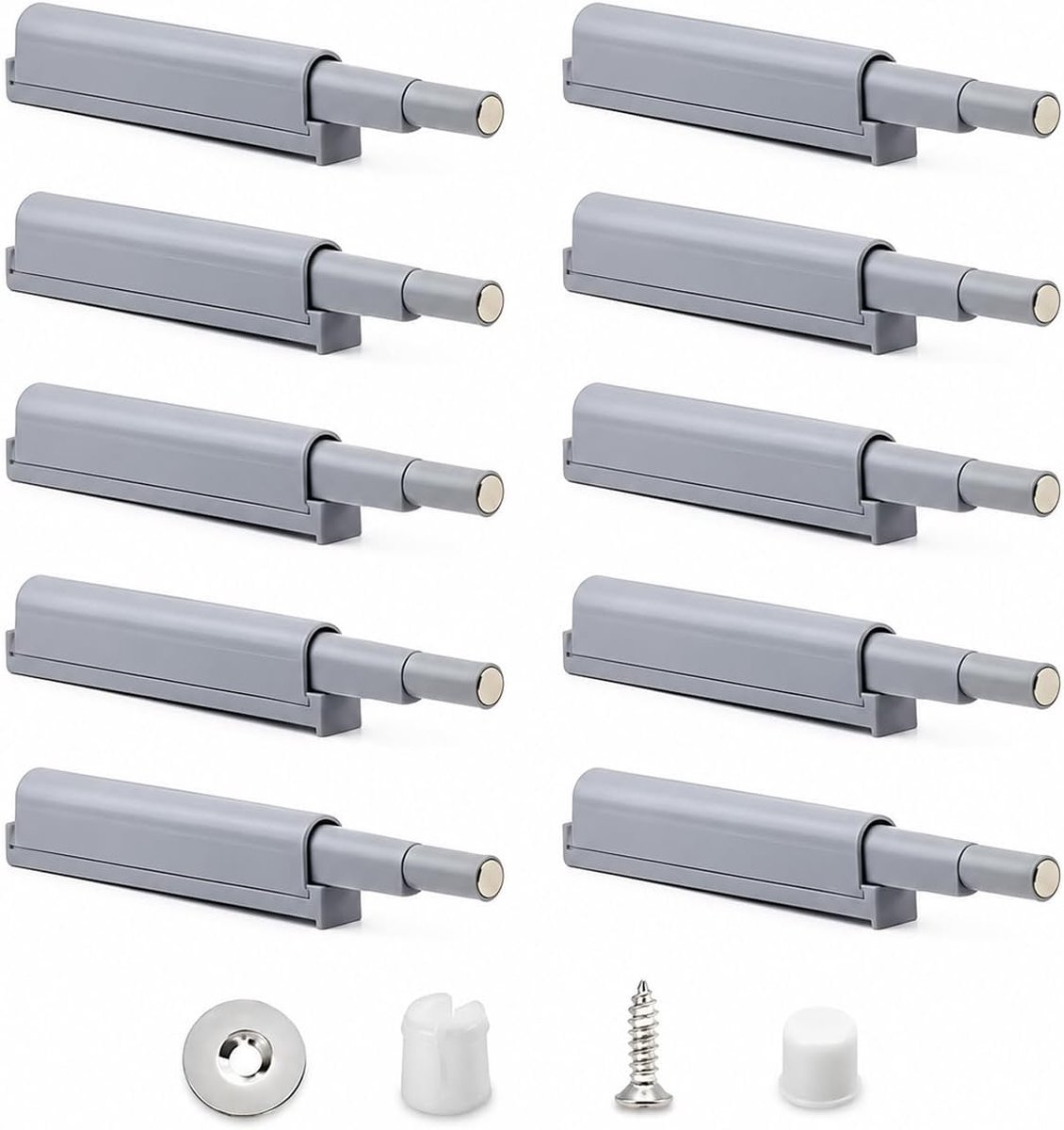 magnetische deursnappers 10 stuks - push-to-open - druk op aanraaksluiting - eenvoudig te installeren - ShopVlot