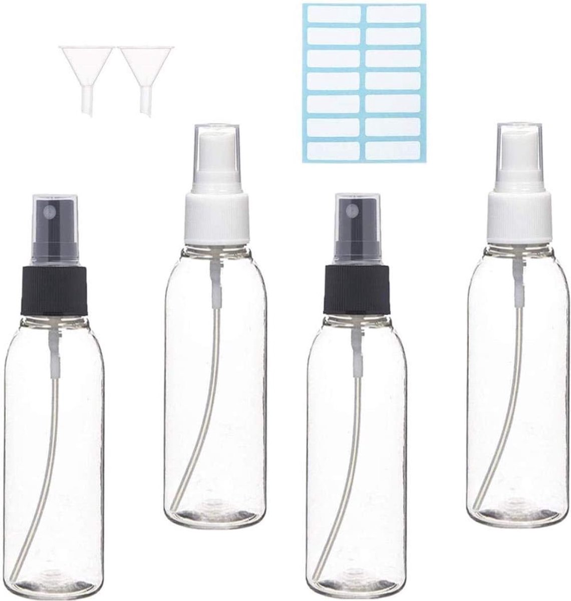 Sprayfles 100 ml - Set van 4 - BPA-vrij kunststof - Perfect voor reizen - ShopVlot