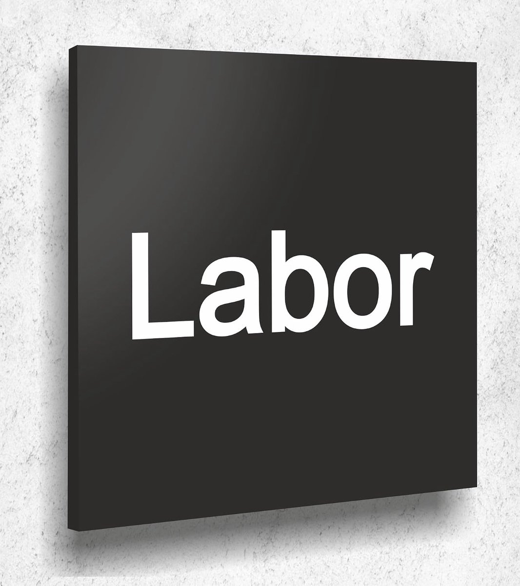 Deurbordje laboratorium 12 x 12 cm - aluminium composiet - mat zwart - weerbestendig - ShopVlot