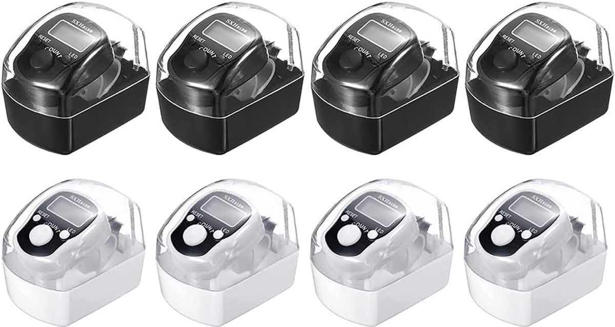 8 Piece Electronic Finger Counter, LED Electronic Hand Counter, 5 Digit Counters with Box, Round Hand Counter, for - ShopVlot