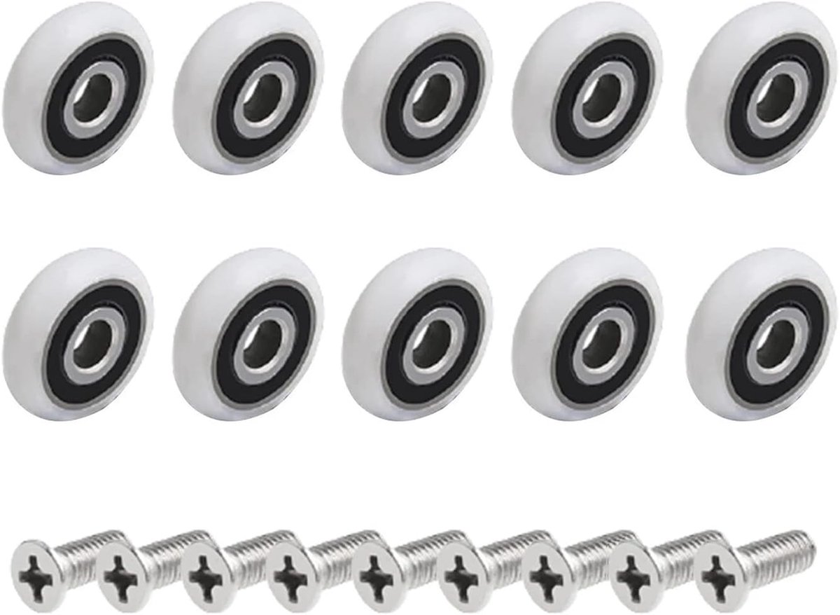 YUANQIAN Replacement Casters Shower Enclosure Door Casters, Pack of 10 (25mm) - ShopVlot