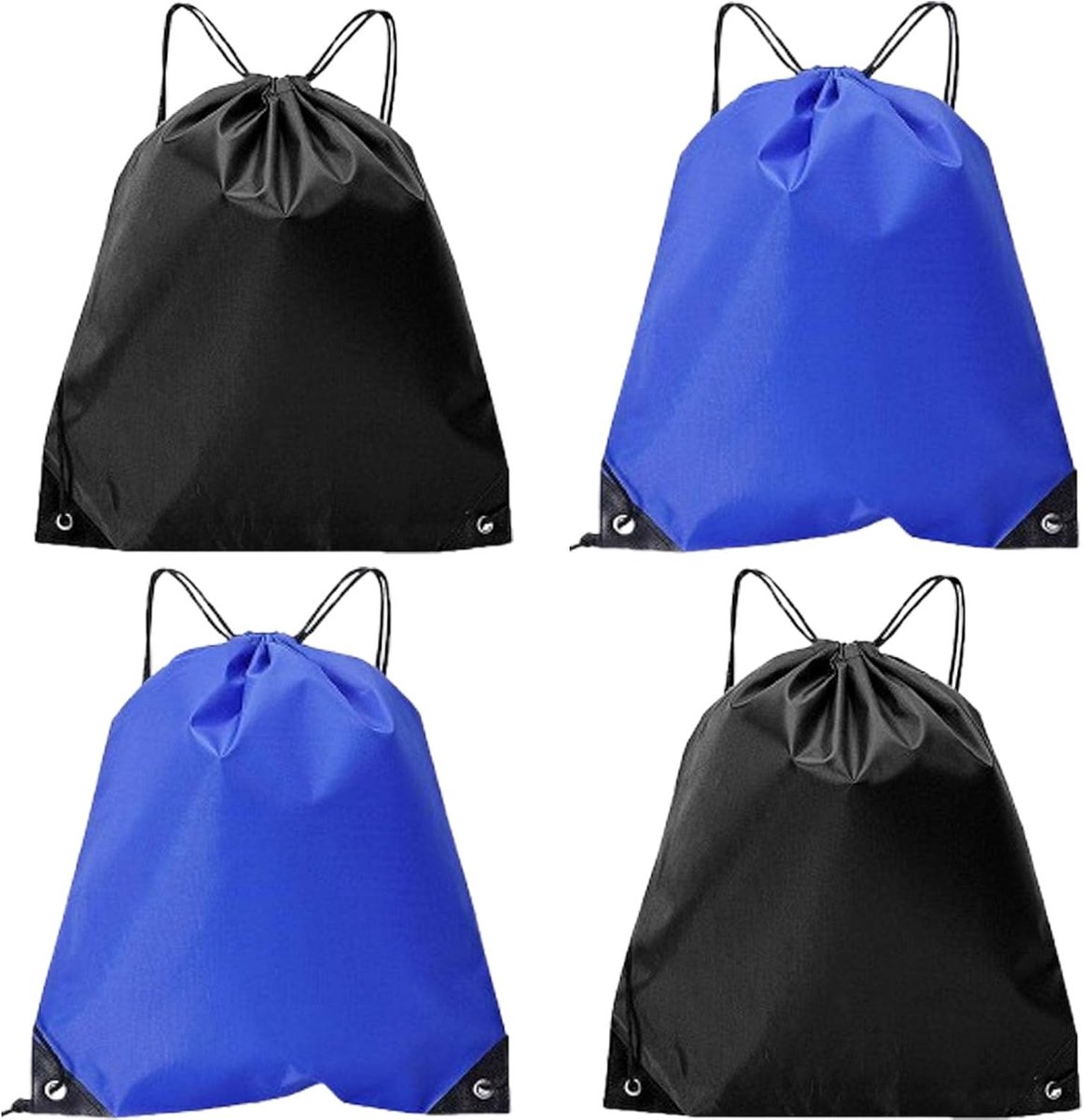 4 Pieces Drawstring Backpack, PE with Drawstring, Fitness Bag, Sports Backpack, Suitable for Sports, Fitness, School - ShopVlot