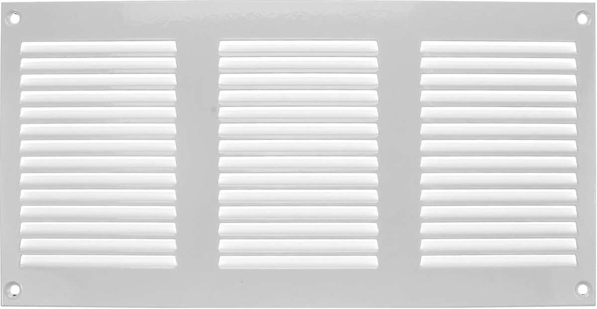 Vent Systems 30 x 15 cm Ventilation Slot Covers - White - Metal Air Return Grill with Built-in Pest Protection - ShopVlot