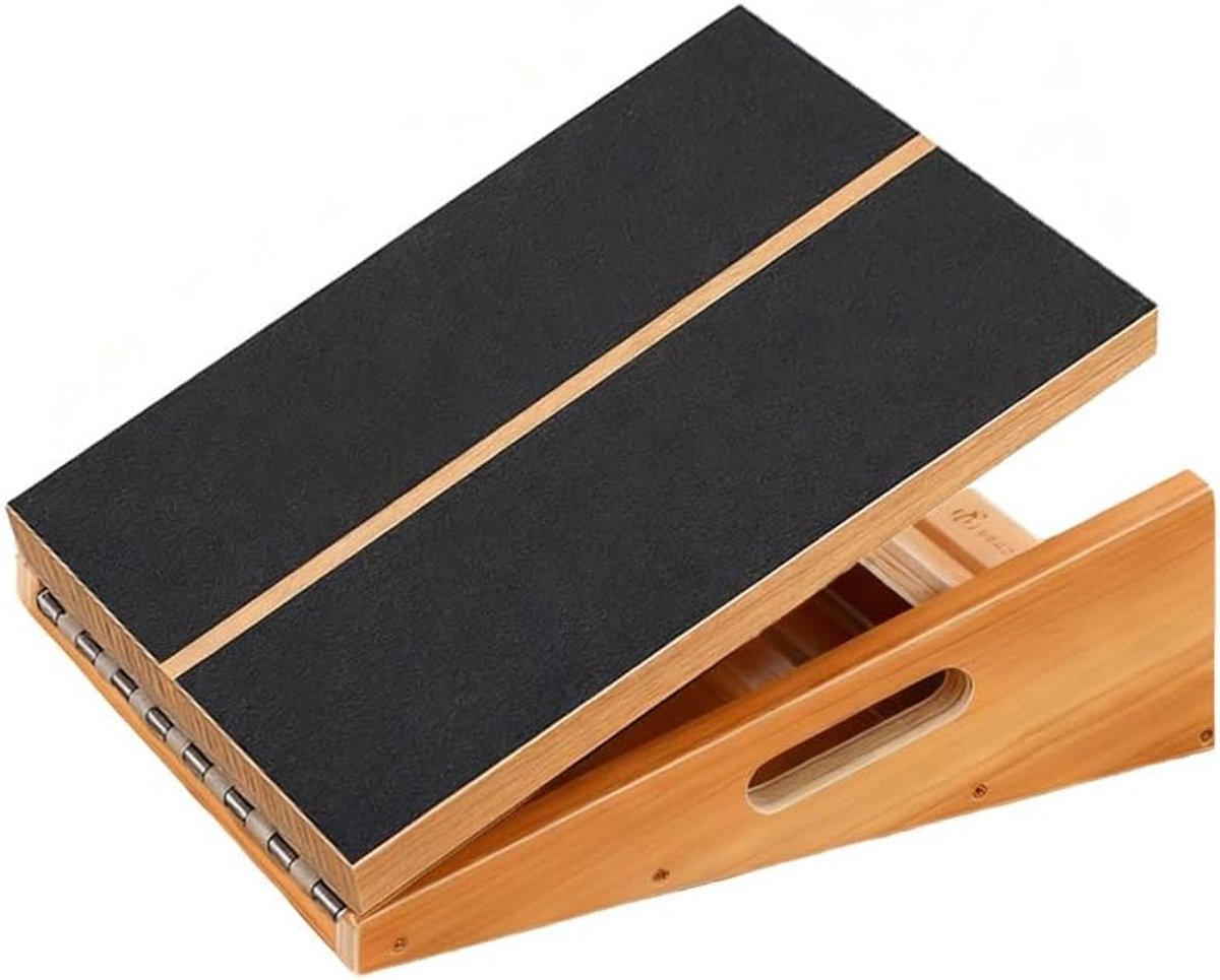 Calf rack verstelbaar - 5 hoogtes - Houten plank - Perfect voor rek- en strekoefeningen - ShopVlot
