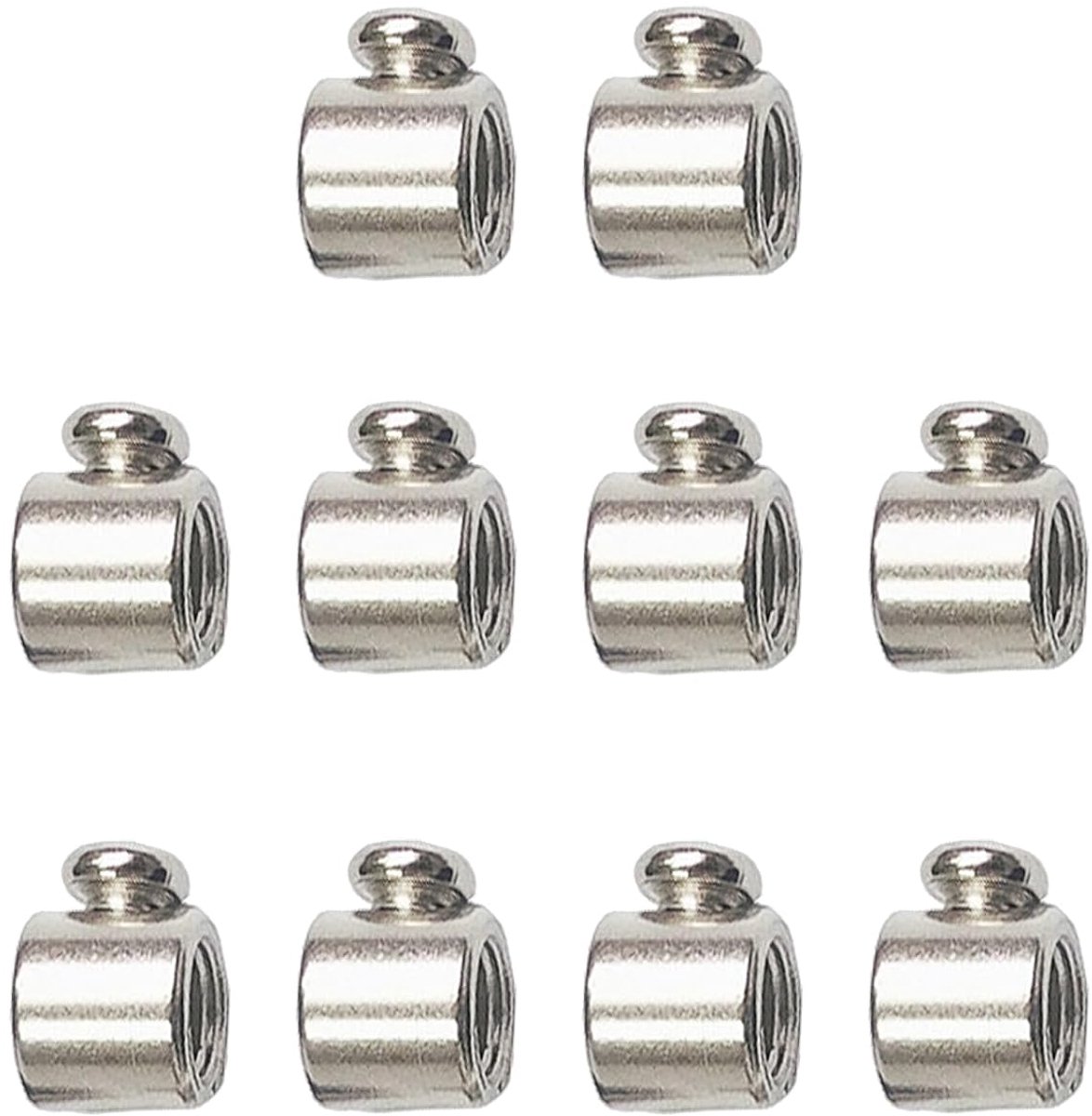 Kabelclips 10x 5mm - zilver met schroefdop - sterke metalen clips - eenvoudig te installeren - ShopVlot