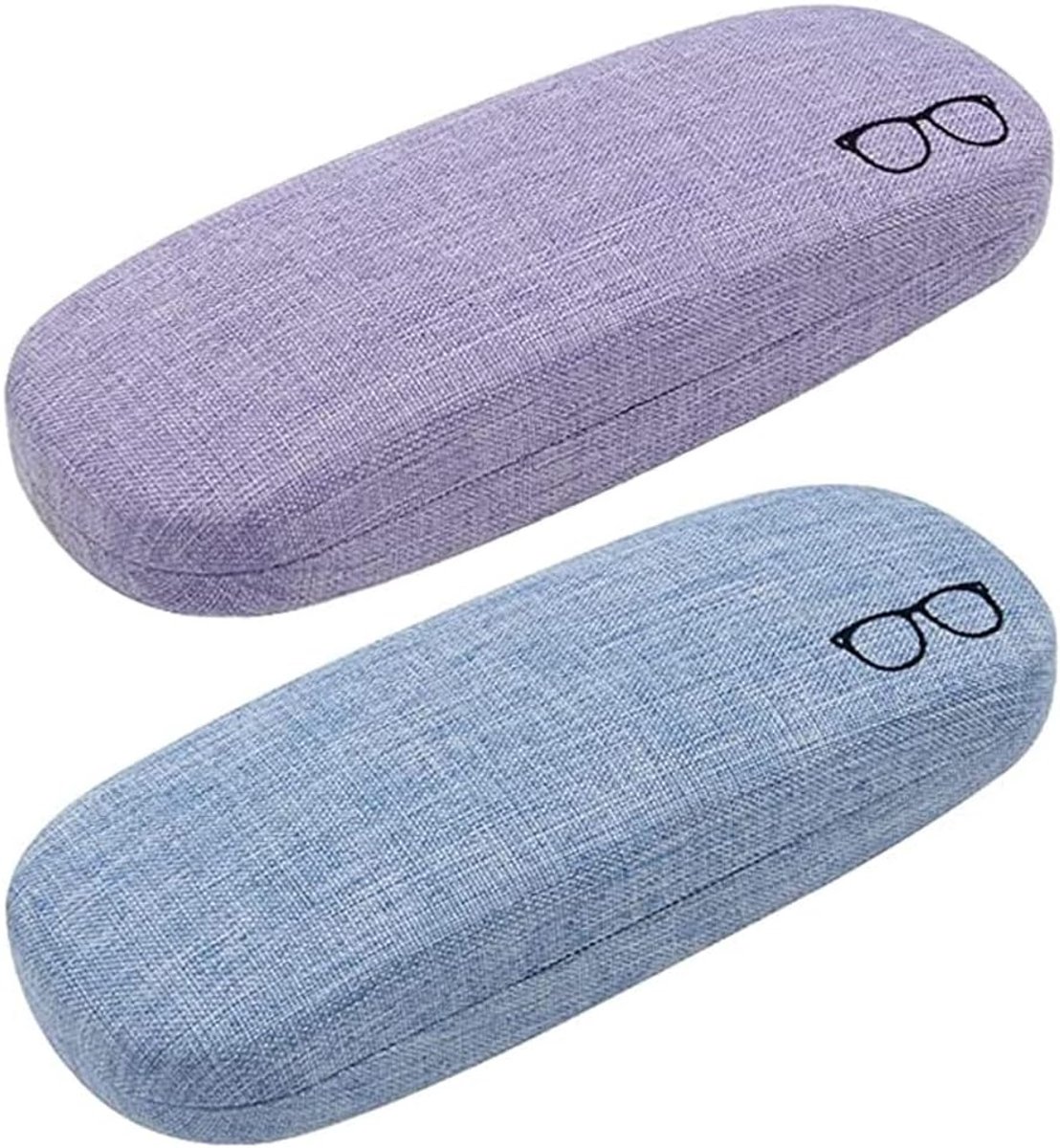 Bril etui 2 stuks - hardshell linnen - voor vrouwen, mannen en kinderen - beschermt je brillen - ShopVlot