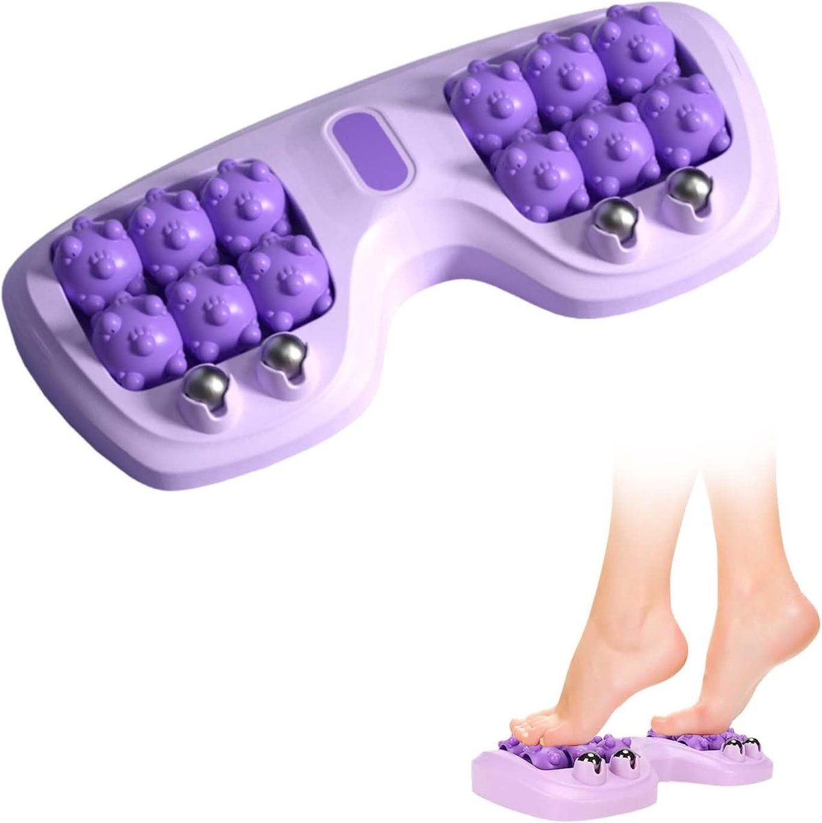 Dubbele Massage Roller voor Voeten, 29 x 15 cm, Reflexologie Tool voor Drukpunten en Verlichting van Plantenfasciitis, Ideaal voor Ontspanning en Pijnverlichting