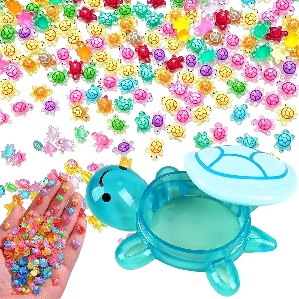 Magische Lichtgevende Mini Schildpadden voor Feëntuinen en Decoratie in het Donker - Sfeervolle Verlichting en Creatieve Accessoires