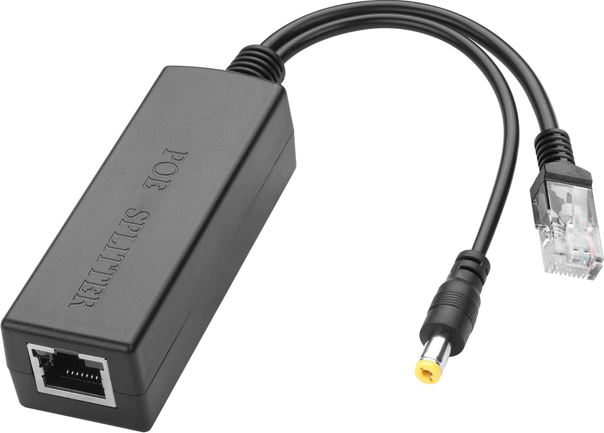 PoE Splitter 48V naar DC 12V/2A - Waterdicht en robuust - Perfect voor IP-camera's en routers - ShopVlot