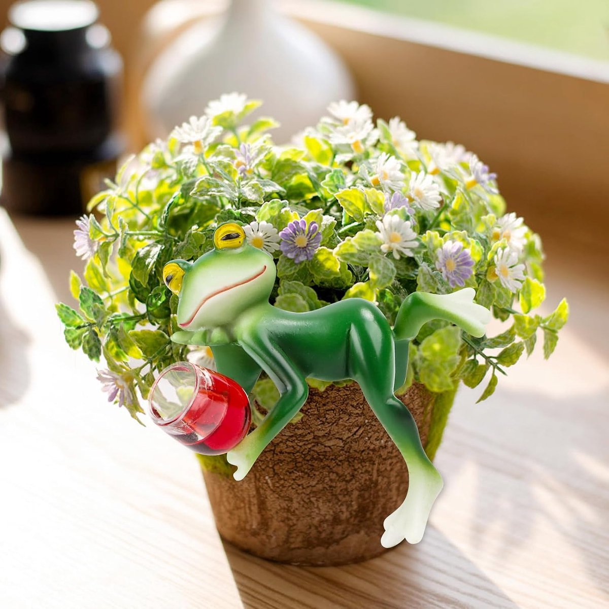 Miniatuur kikkerfiguren - vrolijke tuindecoratie - waterdicht en duurzaam - leuk voor tuin en balkon - ShopVlot