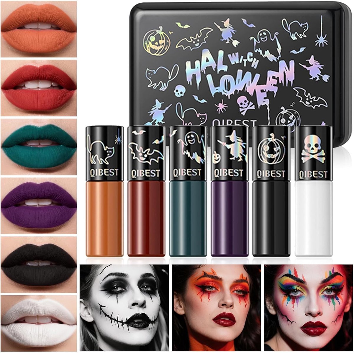 Matte Lippenstift Set 6 Kleuren - Waterproof en Vochtinbrengend - Perfect voor Halloween en Cosplay - ShopVlot