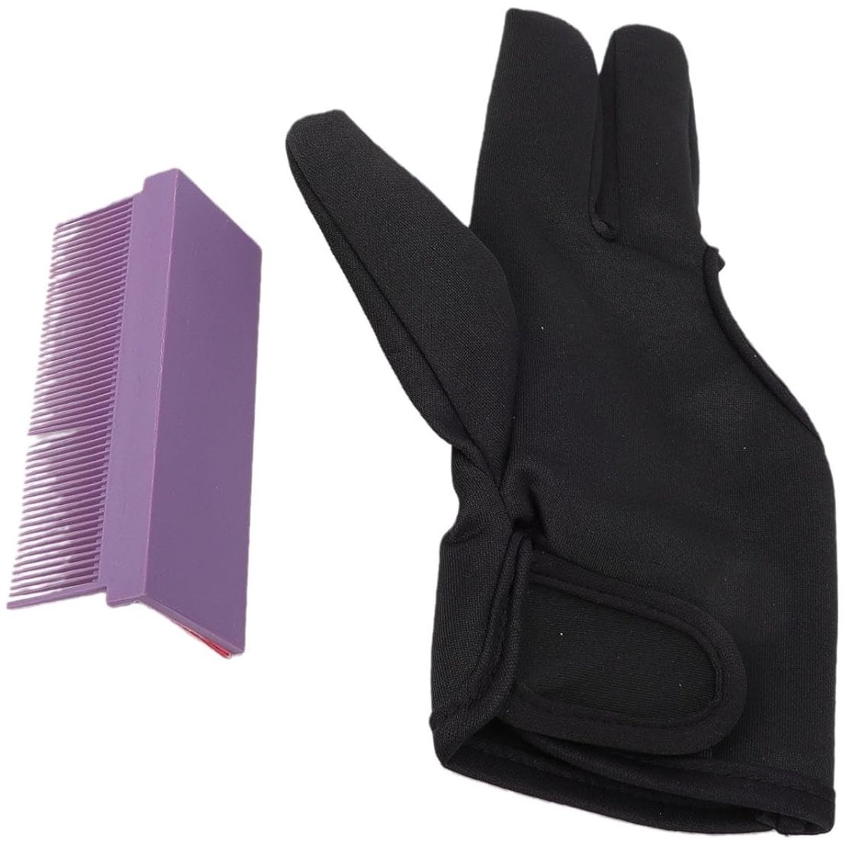 Professionele 3-vinger Kappershandschoen voor Hittebestendige Haarstyling, Nylon en Koolstofvezels, Ideaal voor Salon en Thuisgebruik