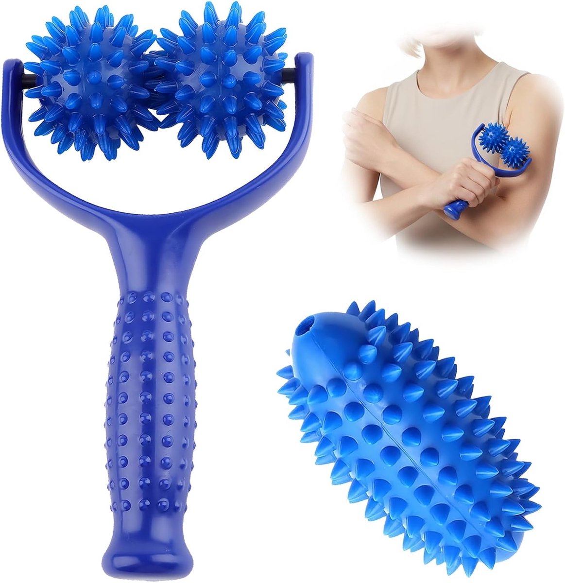 Massage roller set - 4-delig - met verwisselbare massageballen - ideaal voor zelfmassage - ShopVlot